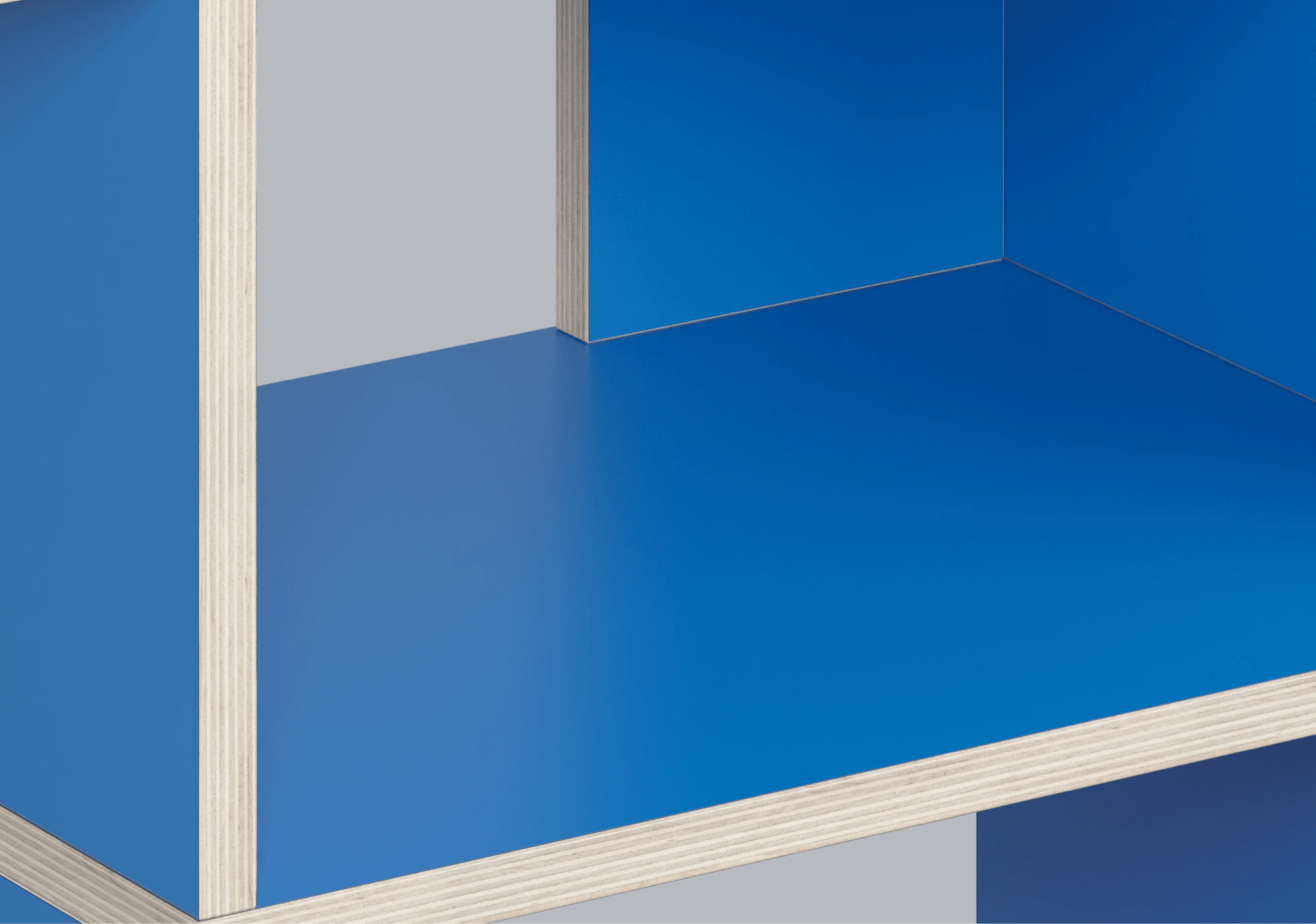 Niedrige Breite Blaue Multiplexplatte 4-schubladen Kommode mit Ruckwanden multiplexplatten - 200x43x40cm 7