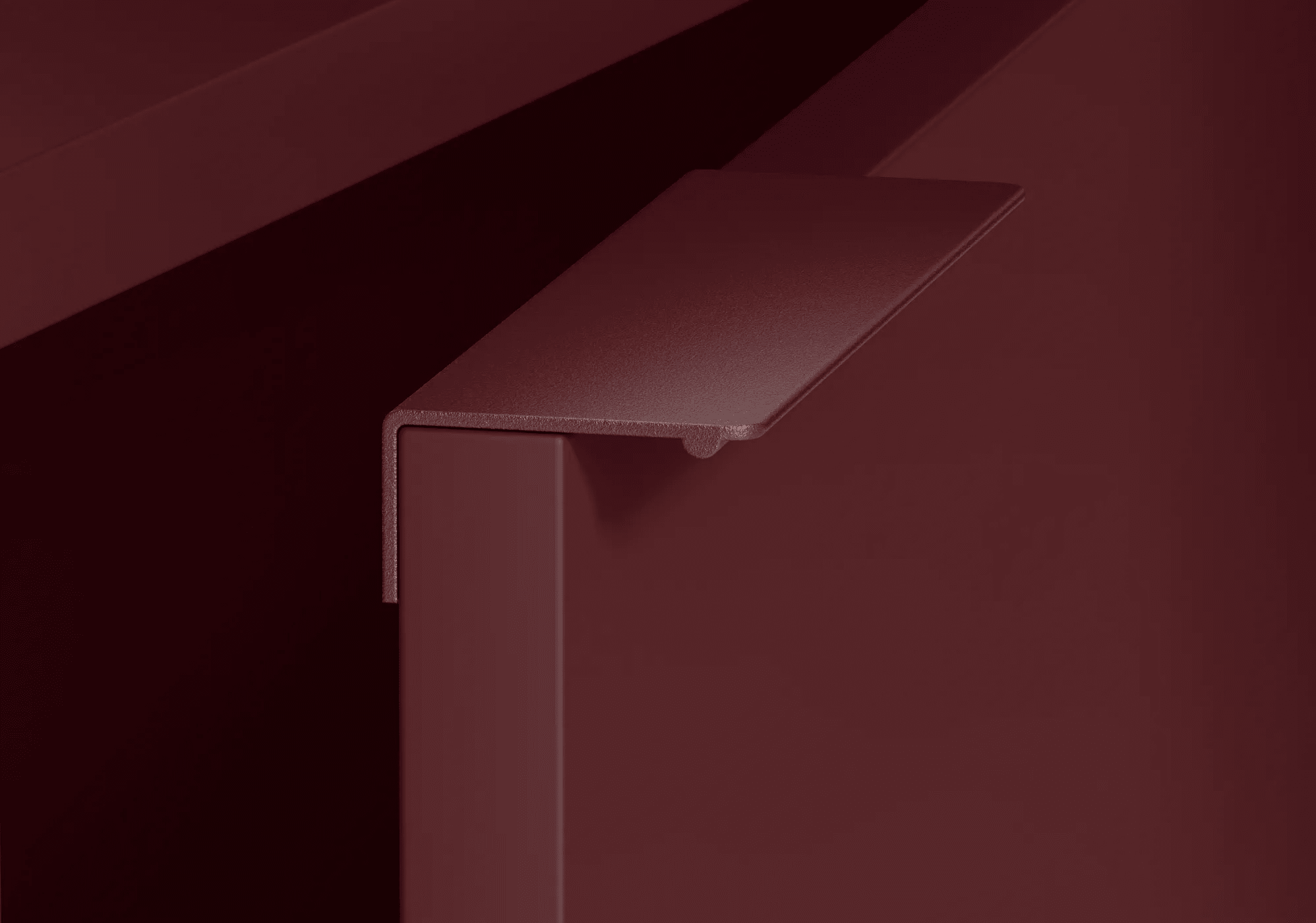 Grande 15-tiroirs Commode en Rouge Bordeaux avec Panneaux Arriere - 240x93x40cm 5