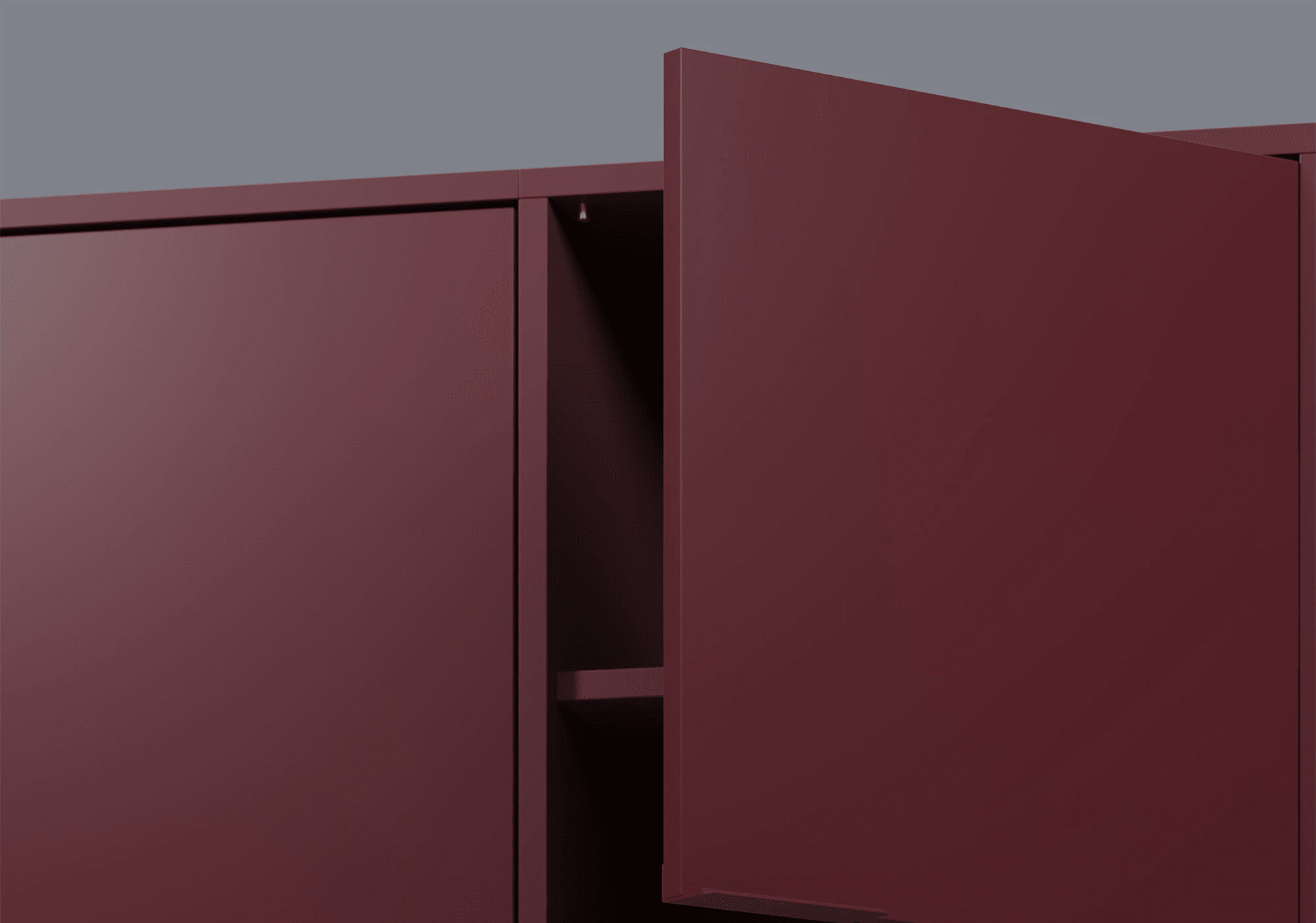 Chest Of Drawers in Burgund with Backpanels 8