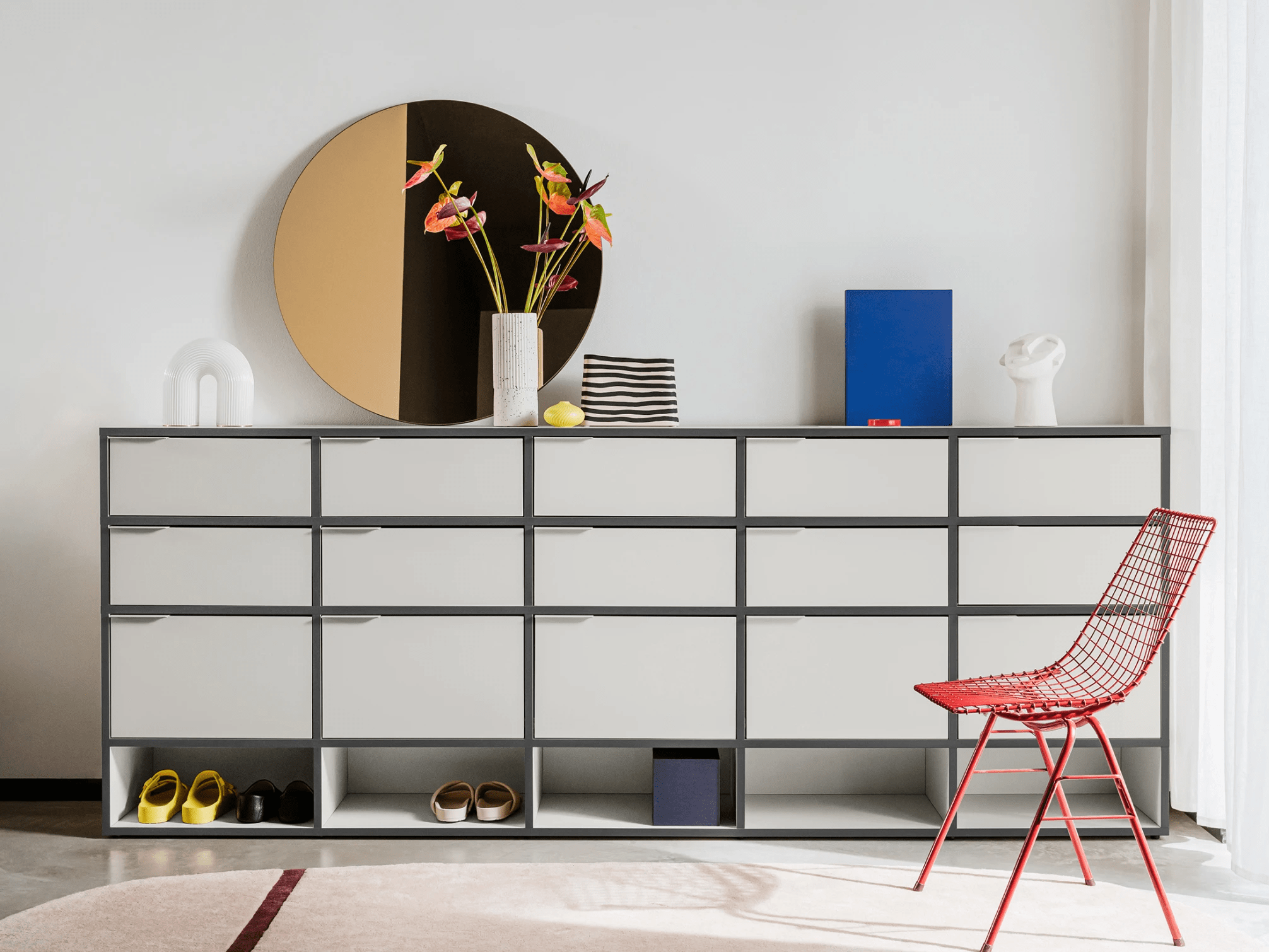 Chest Of Drawers in Grey with Backpanels 2