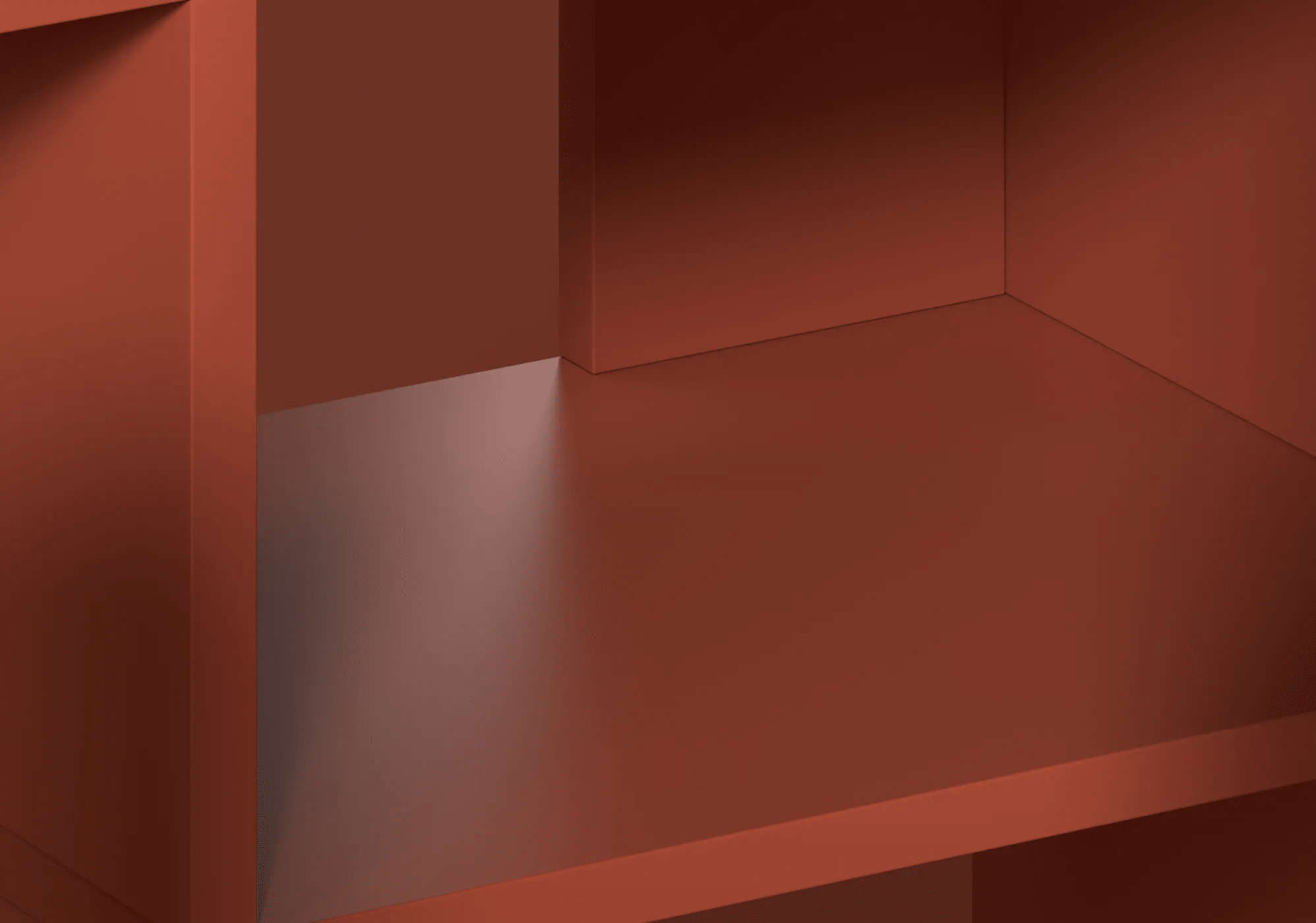 Terrakotta 4-schubladen Kommode mit Ruckwanden - 101x83x32cm 6