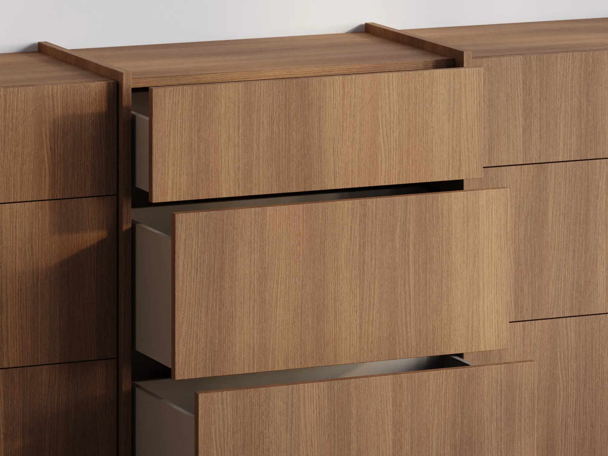 Chest Of Drawers in Dark Wood Effect with External Drawers 7