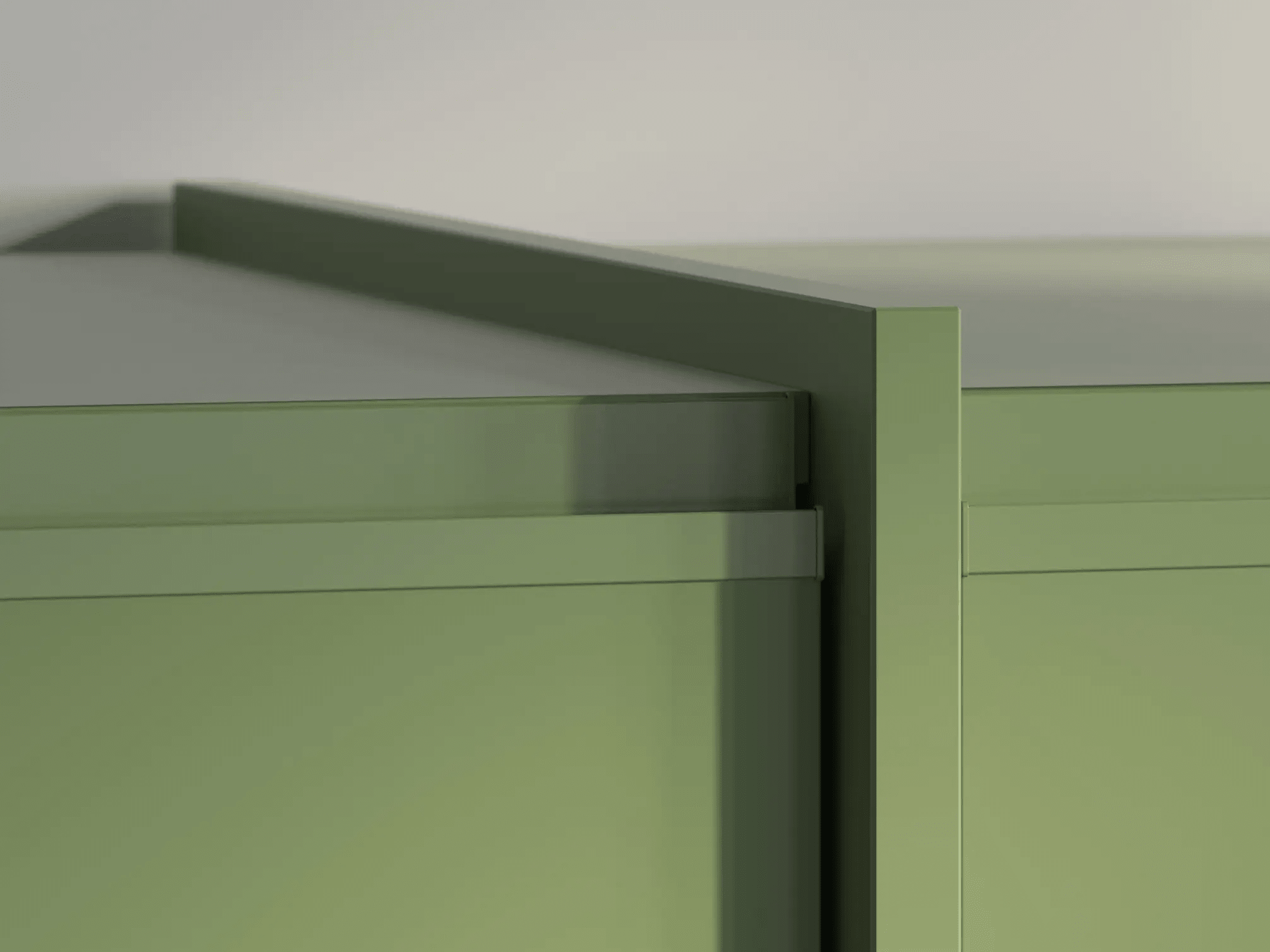 Chest Of Drawers in Green with External Drawers 8