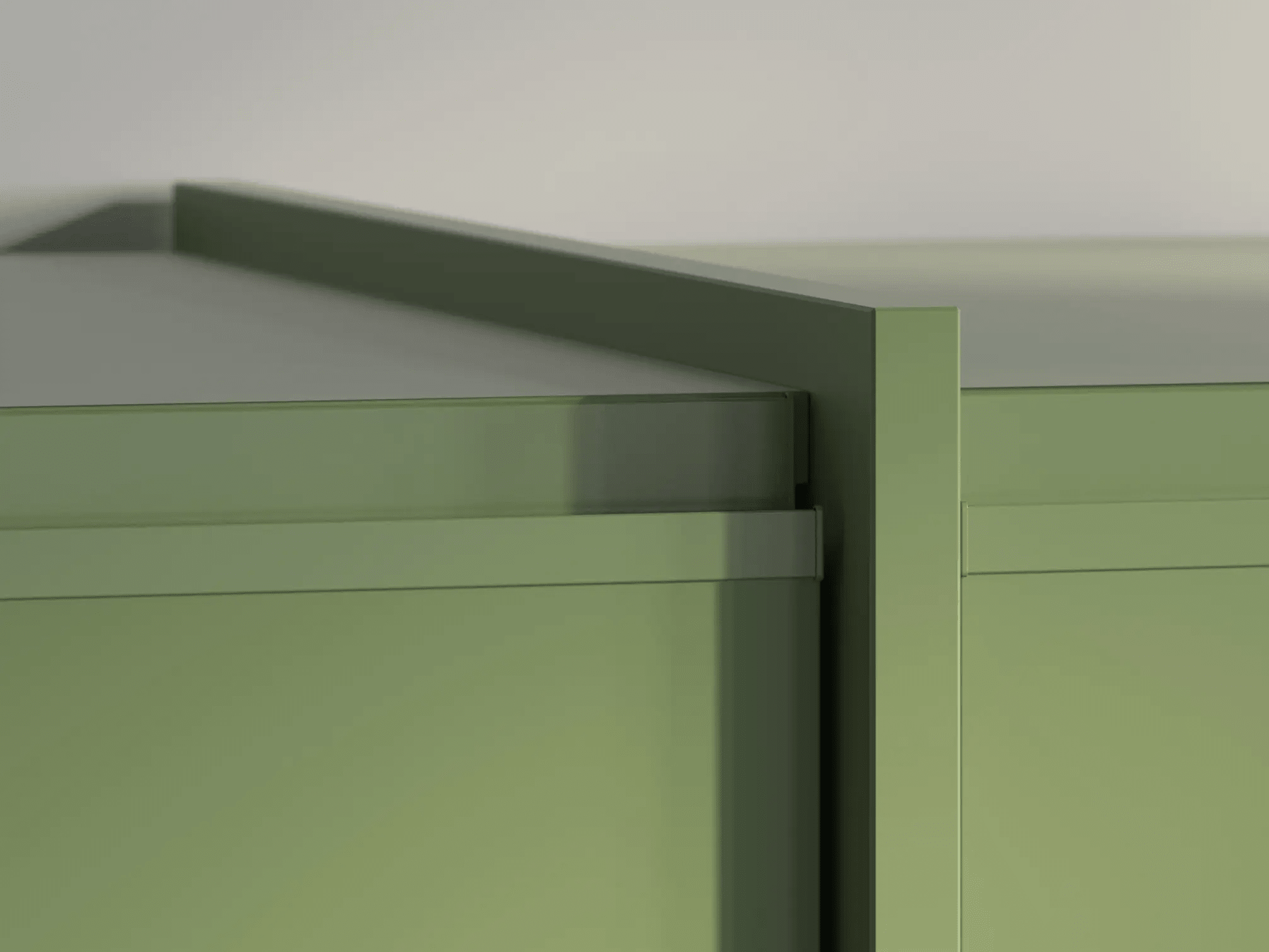 Commode en Vert avec Tiroirs Externes 8