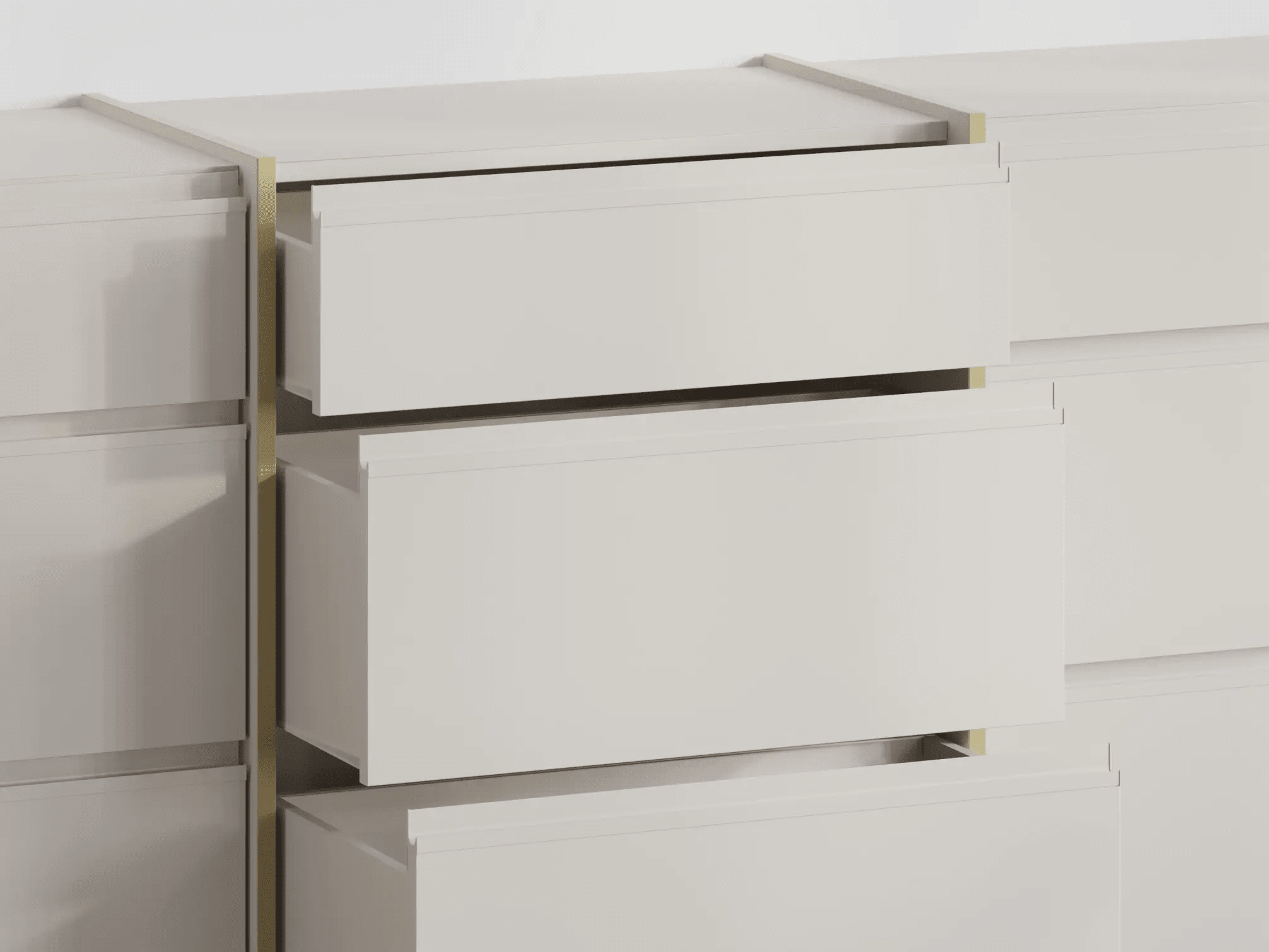 Chest Of Drawers in Sand and Yellow with External Drawers 7