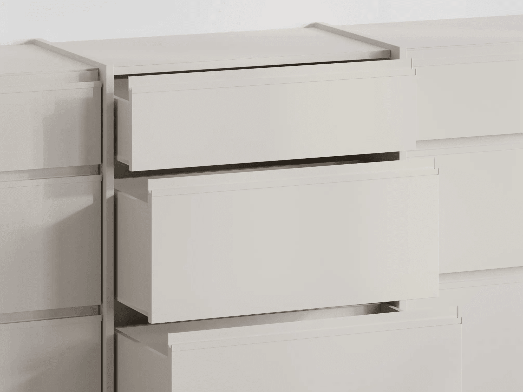 Chest Of Drawers in Sand with External Drawers 7