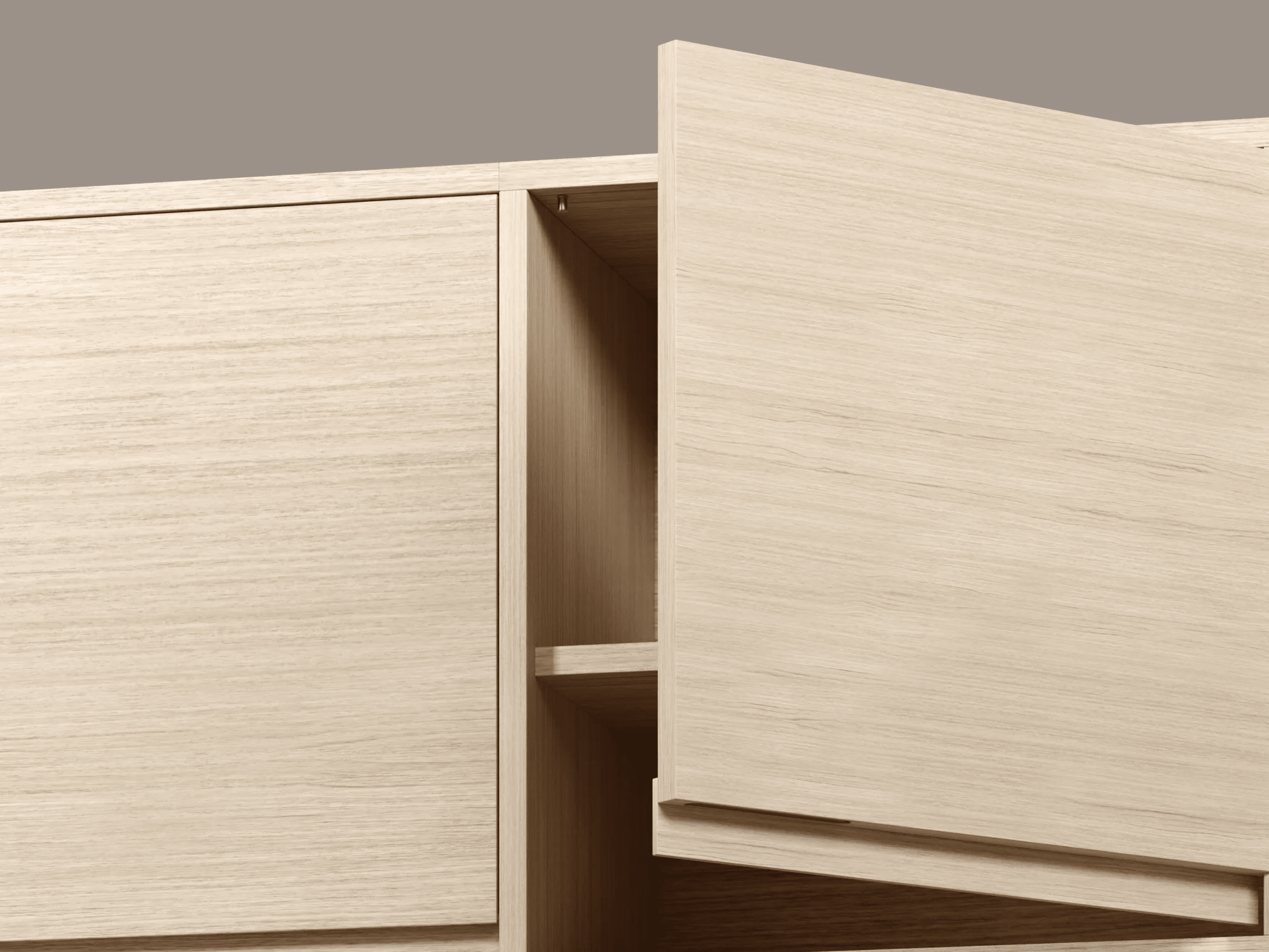 Chest Of Drawers in White Oak with Doors and Backpanels 6