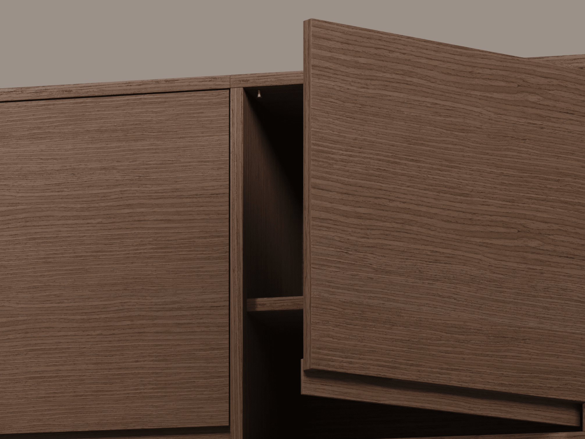 orzechowa komoda z szufladami z 9 szufladami fornir - 160x113x32cm 6