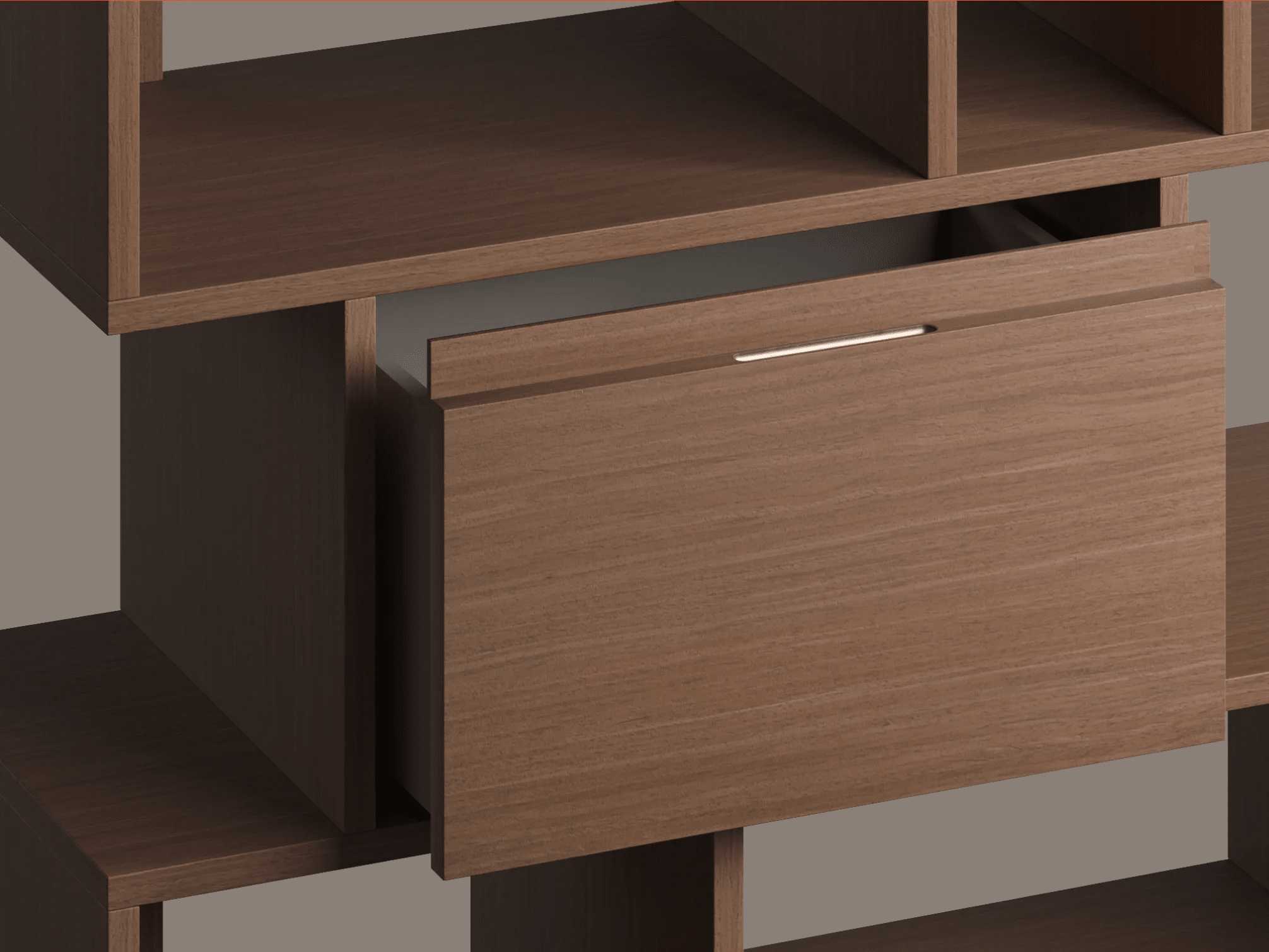 Chest Of Drawers in Walnut with Backpanels and Plinth 8