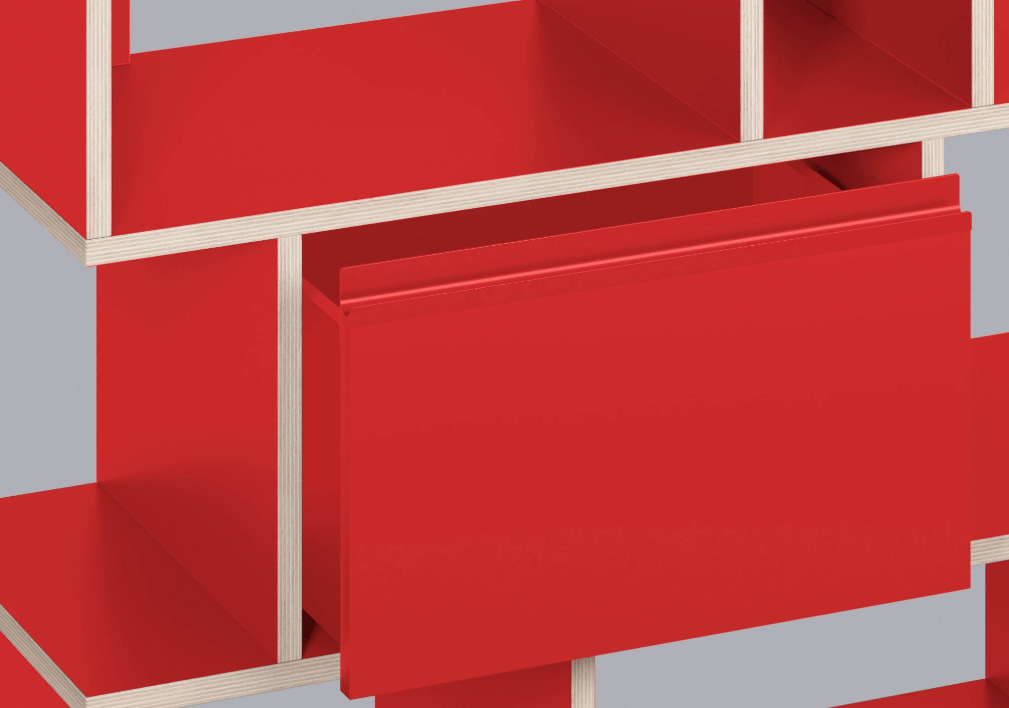 Shoe Rack in Red with Backpanels 8