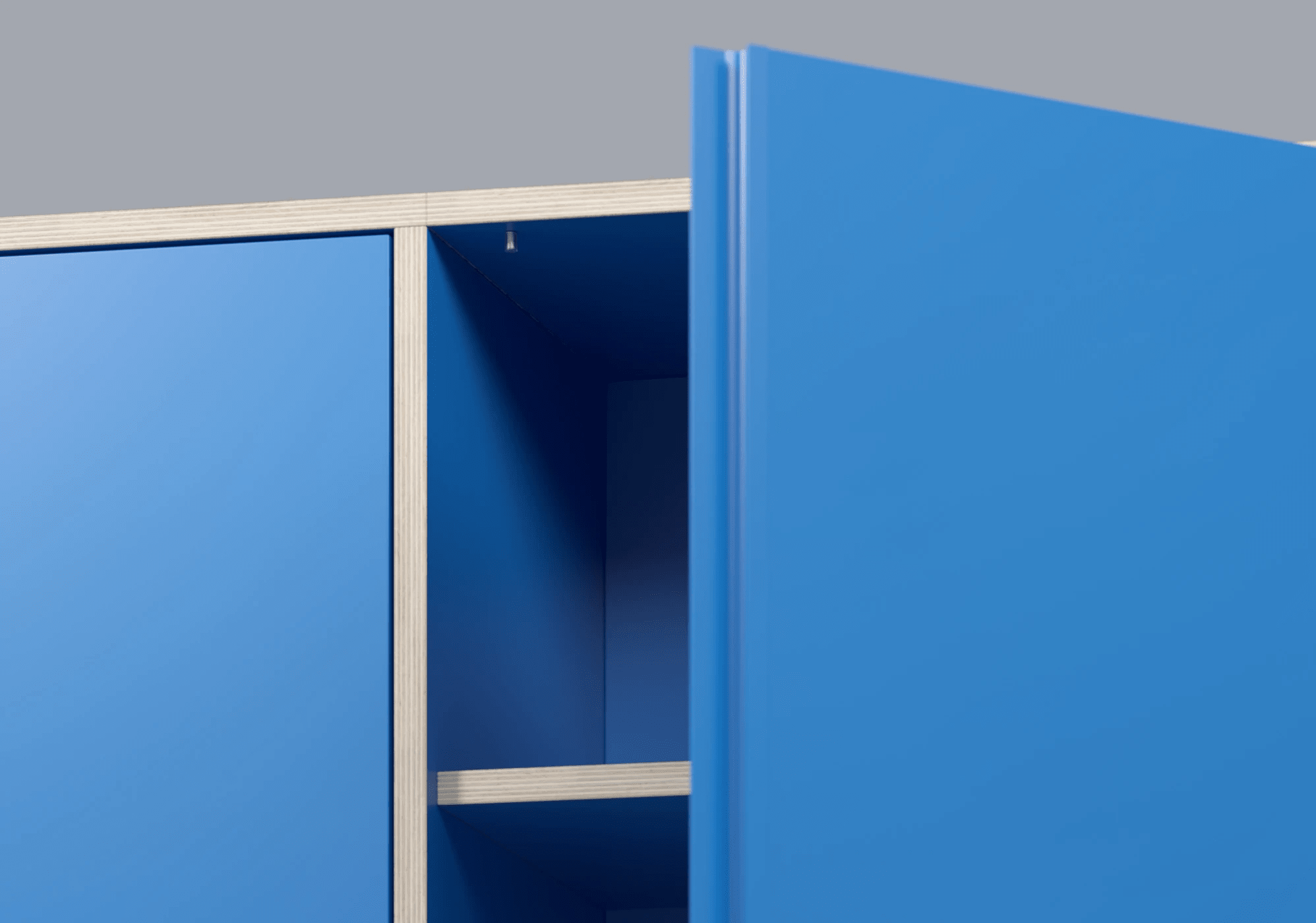 Shoe Rack in Blue with Doors and Drawers 6