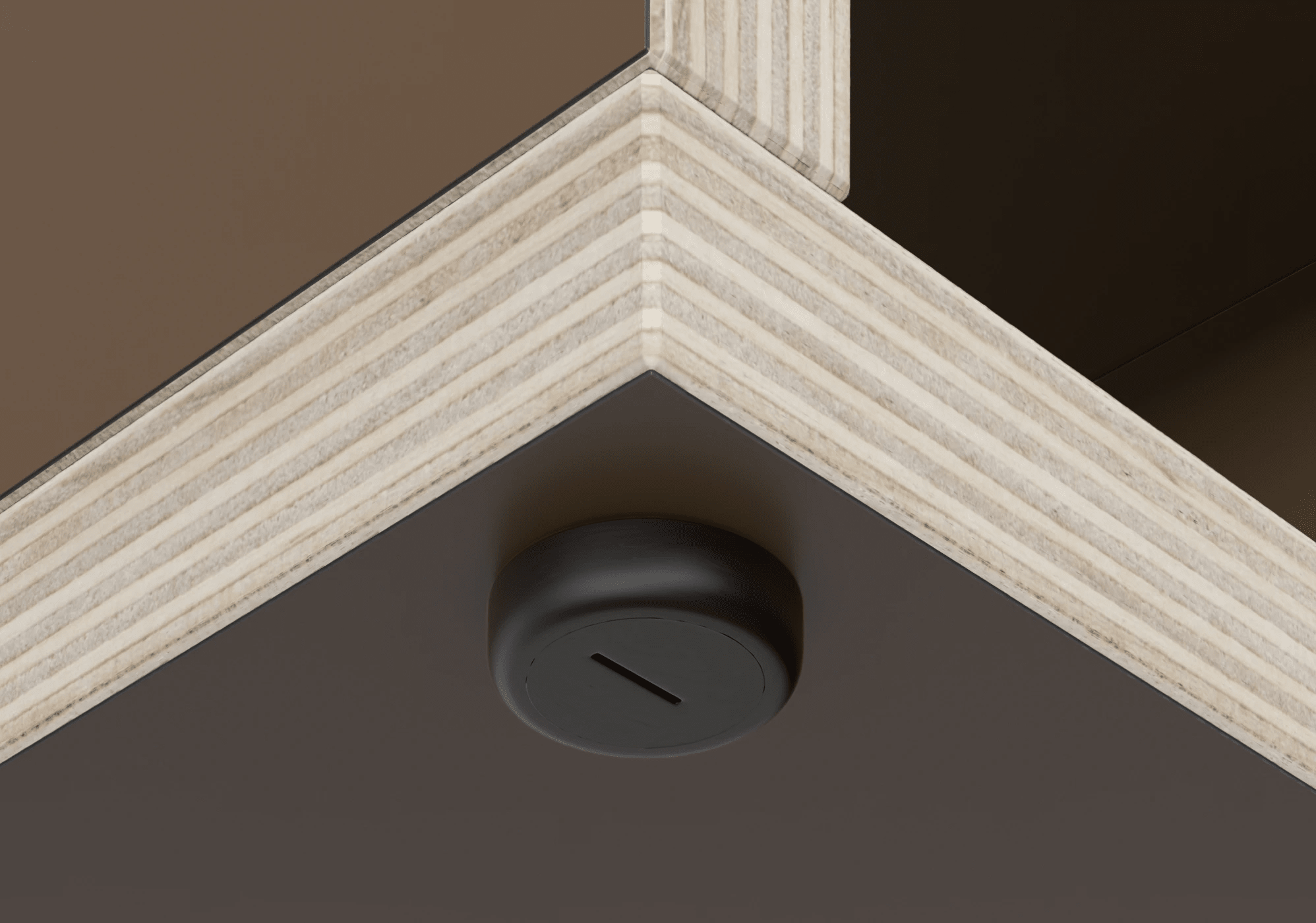 Mörkbrun Plywood Skohylla med Dörrar och Lådor plywood - 75x63x32cm 4