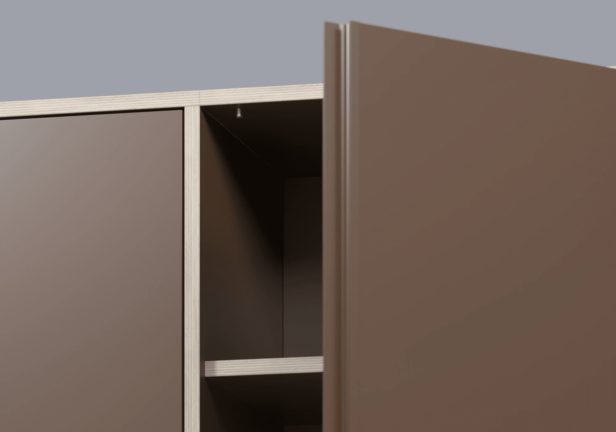 Dunkelbraune Multiplexplatte Schuhregal mit Türen und Schubladen multiplexplatten - 150x53x32cm 6