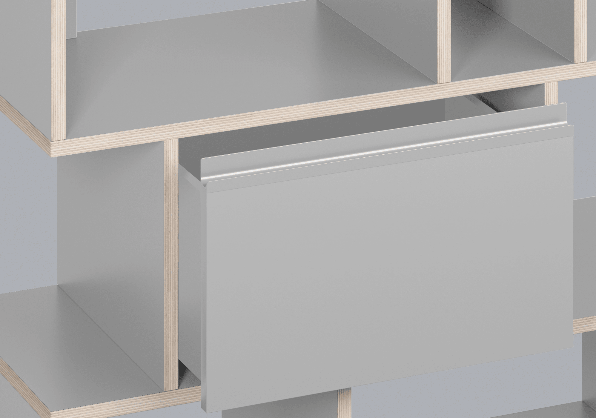 Shoe Rack in Grey with Drawers 8