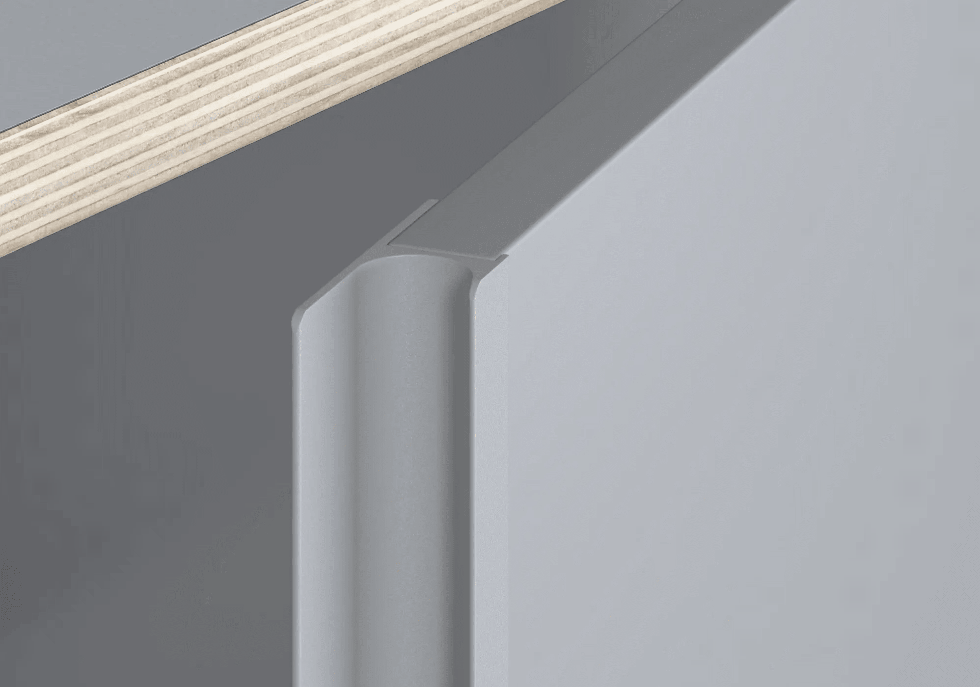 Tiefes Graue Multiplex-Platte Sideboard mit Türen, Schubladen, Ruckwanden und Sockel multiplexplatten - 191x73x40cm 7