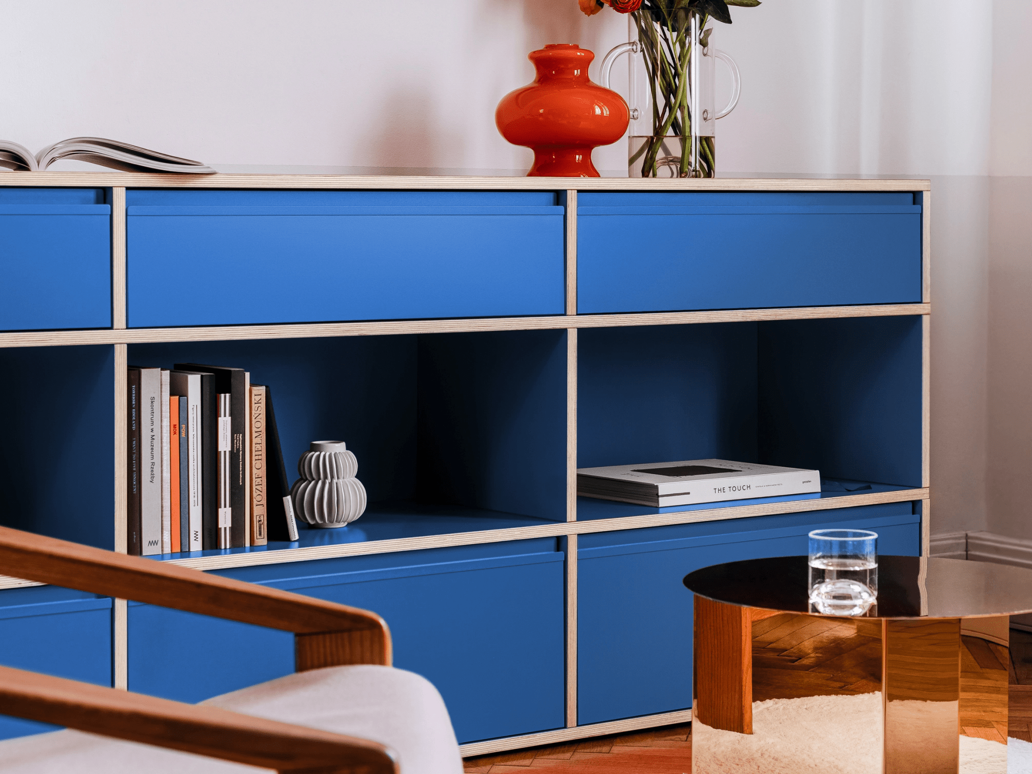 Sideboard in Blau mit Schubladen 2