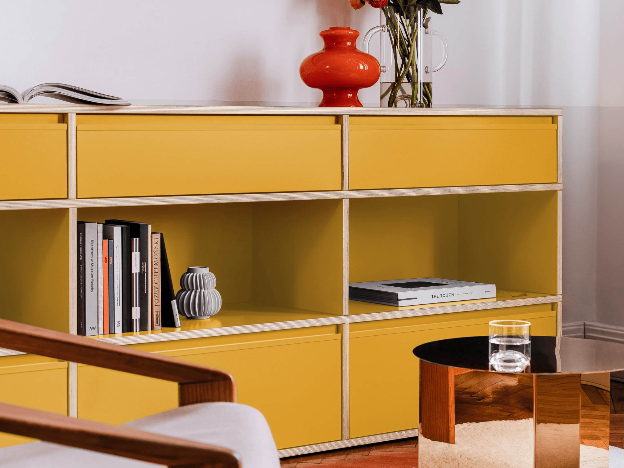 Sideboard in Yellow with Doors 2