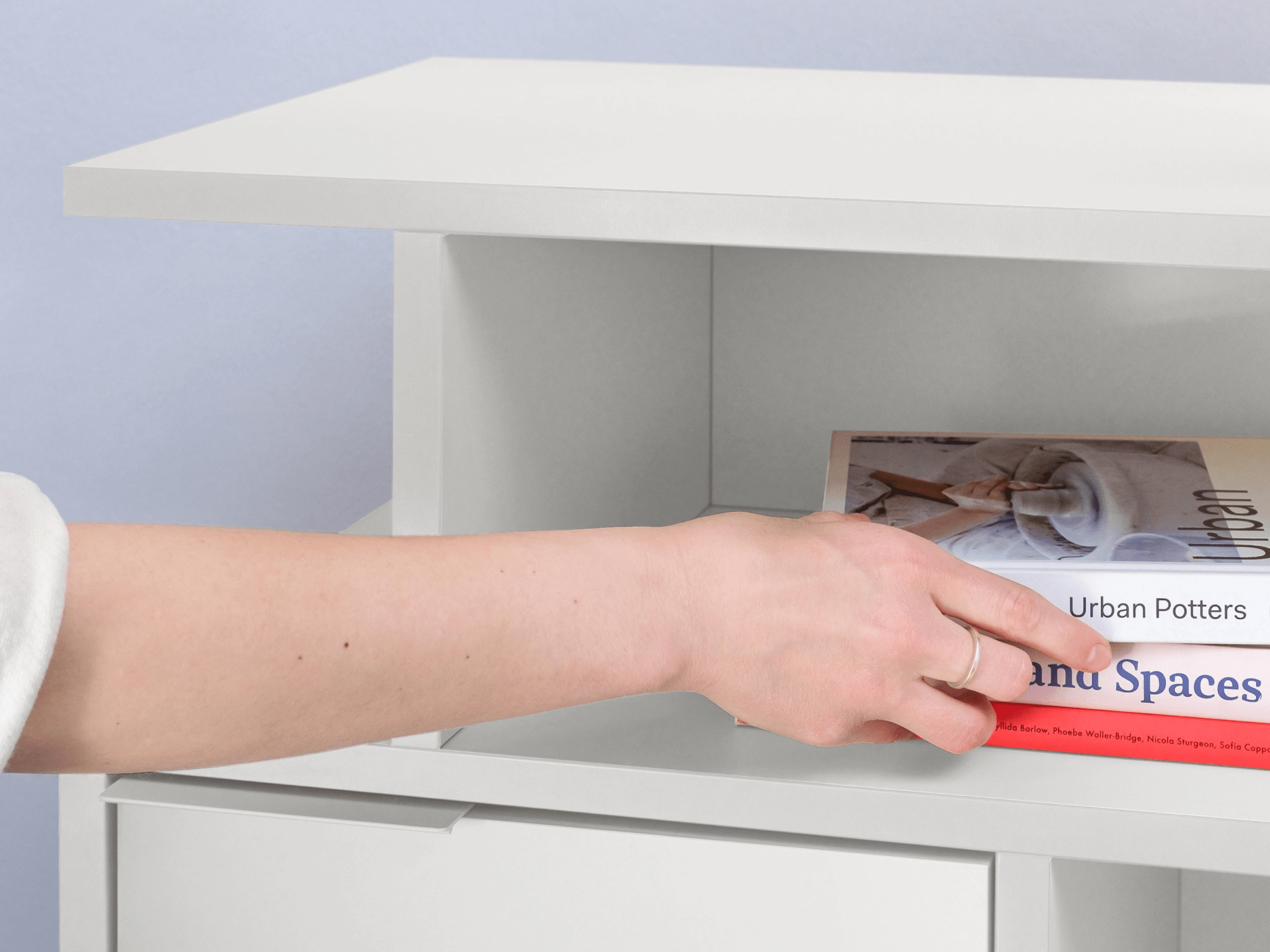 Credenza in Bianco con Ante e Cassetti 3