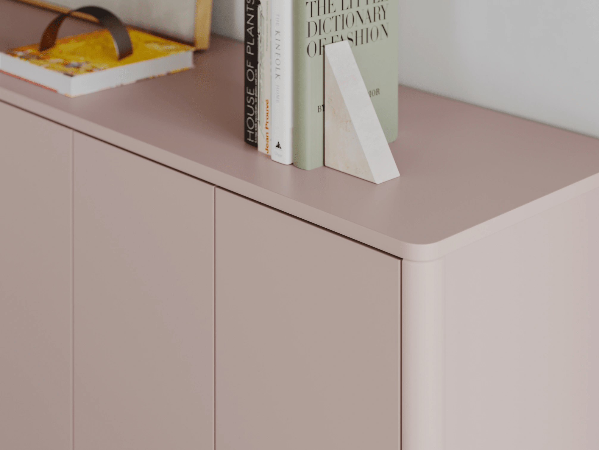 Credenza in Rosa con Cassetti Esterni 3