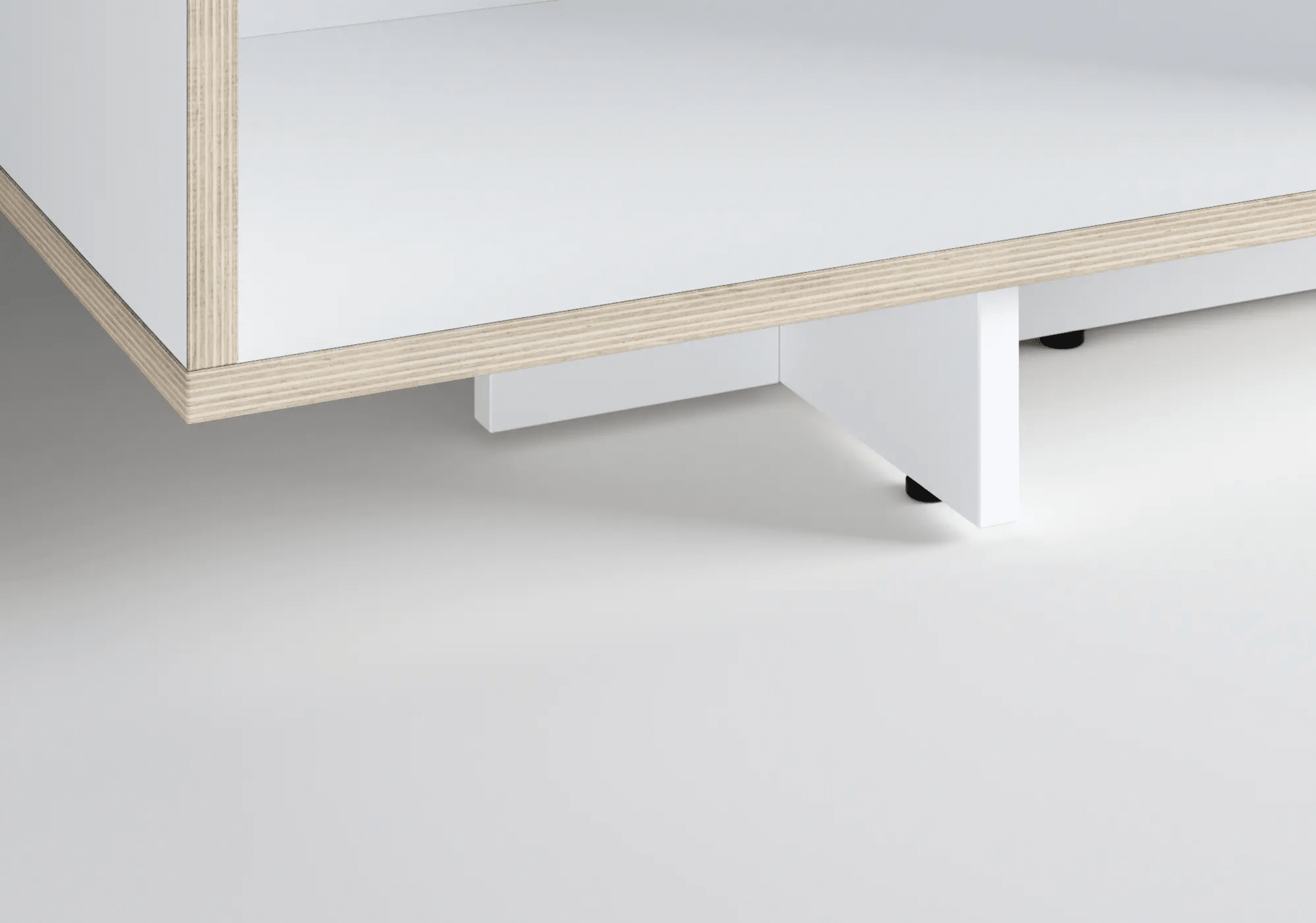 Tv Stand in White with Cable Management 5