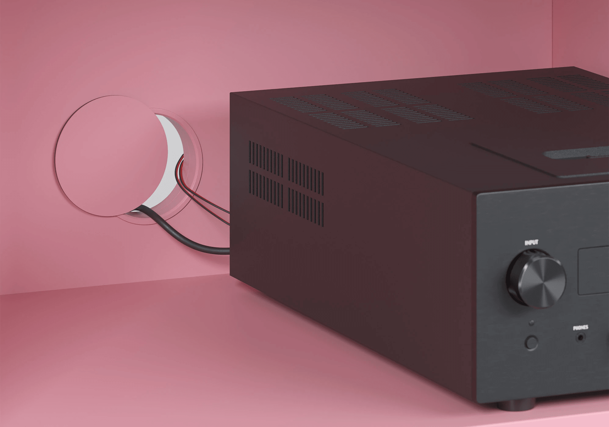 Stor Reisinger Pink Tv -Stativ med Dörrar, Lådor, Bakpaneler och Kabelhantering - 253x73x40cm 6