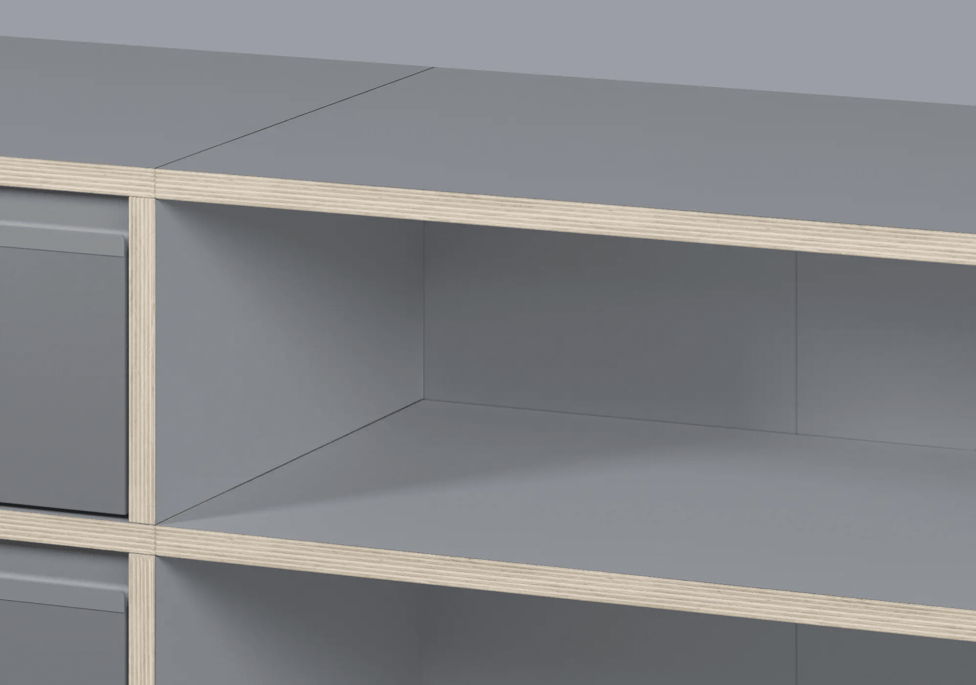 Tv Stand in Grey with Drawers 6
