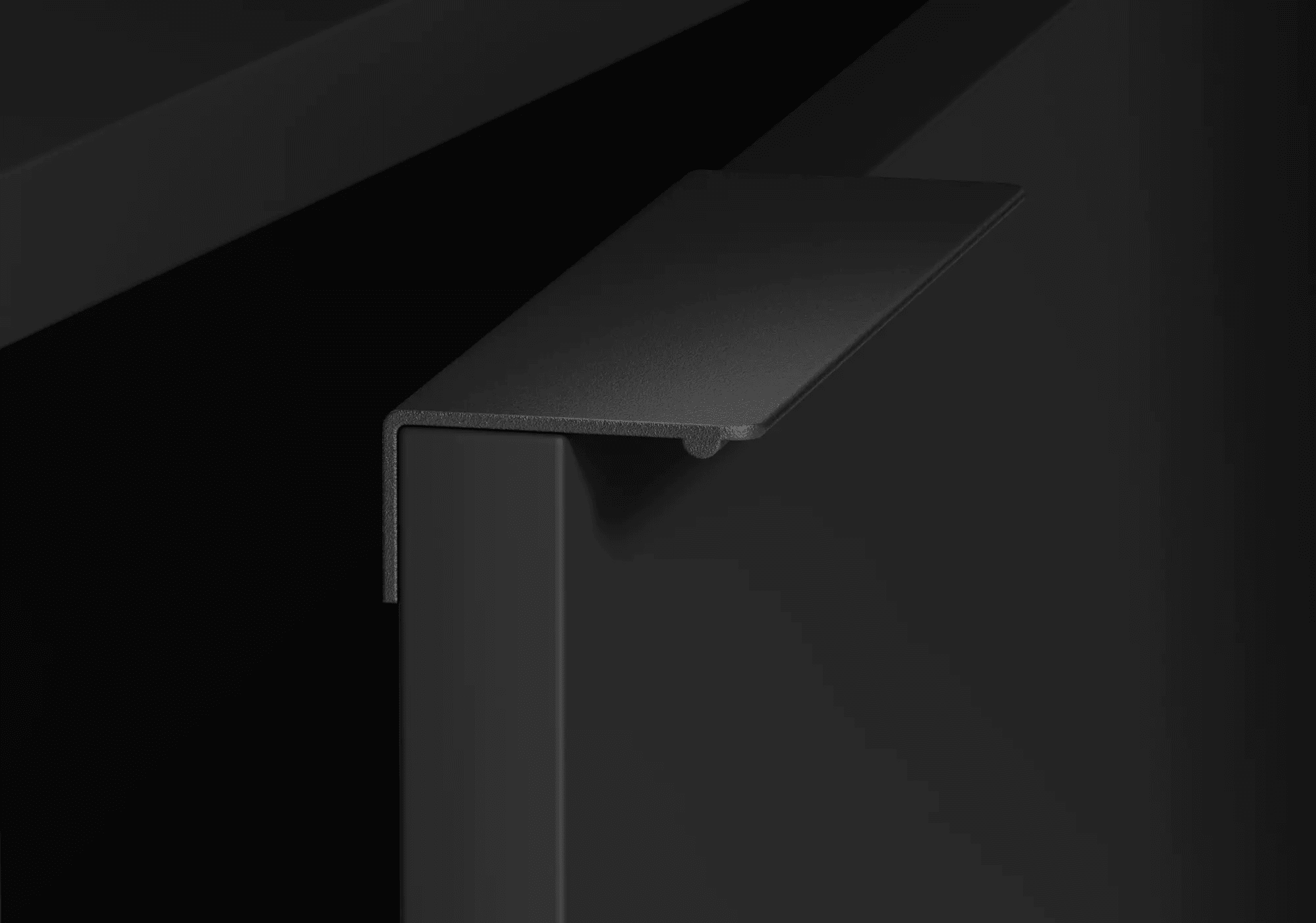 czarna szafka rtv z szufladami - 210x43x32cm 4
