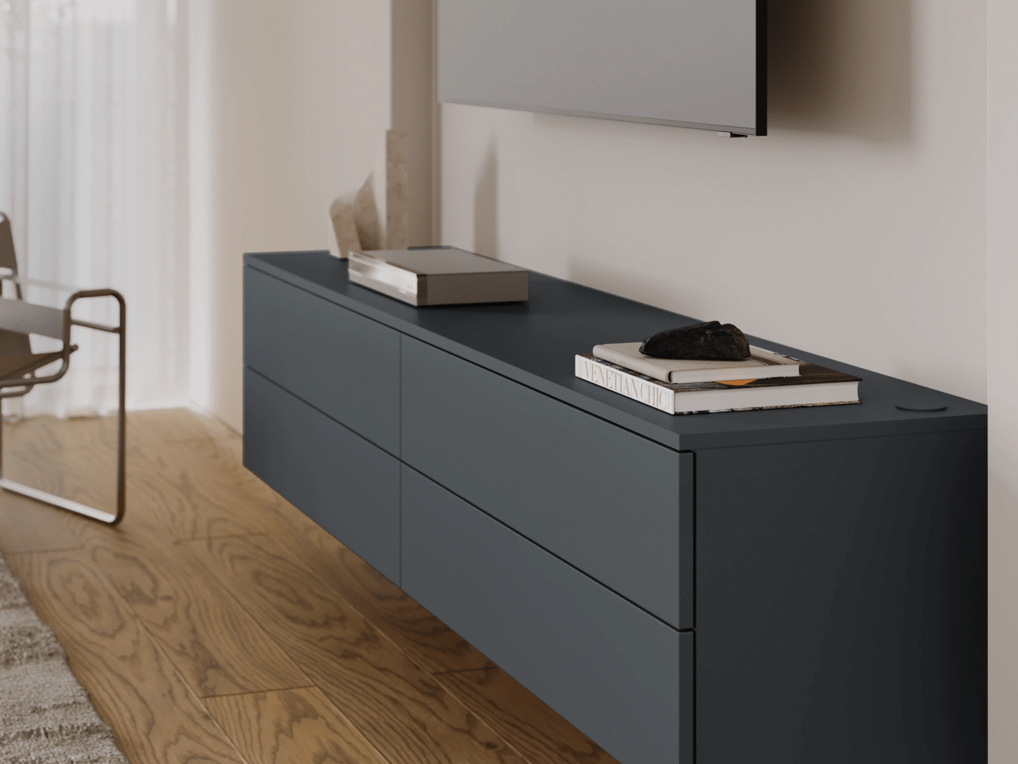 Tv Stand in Graphite 3