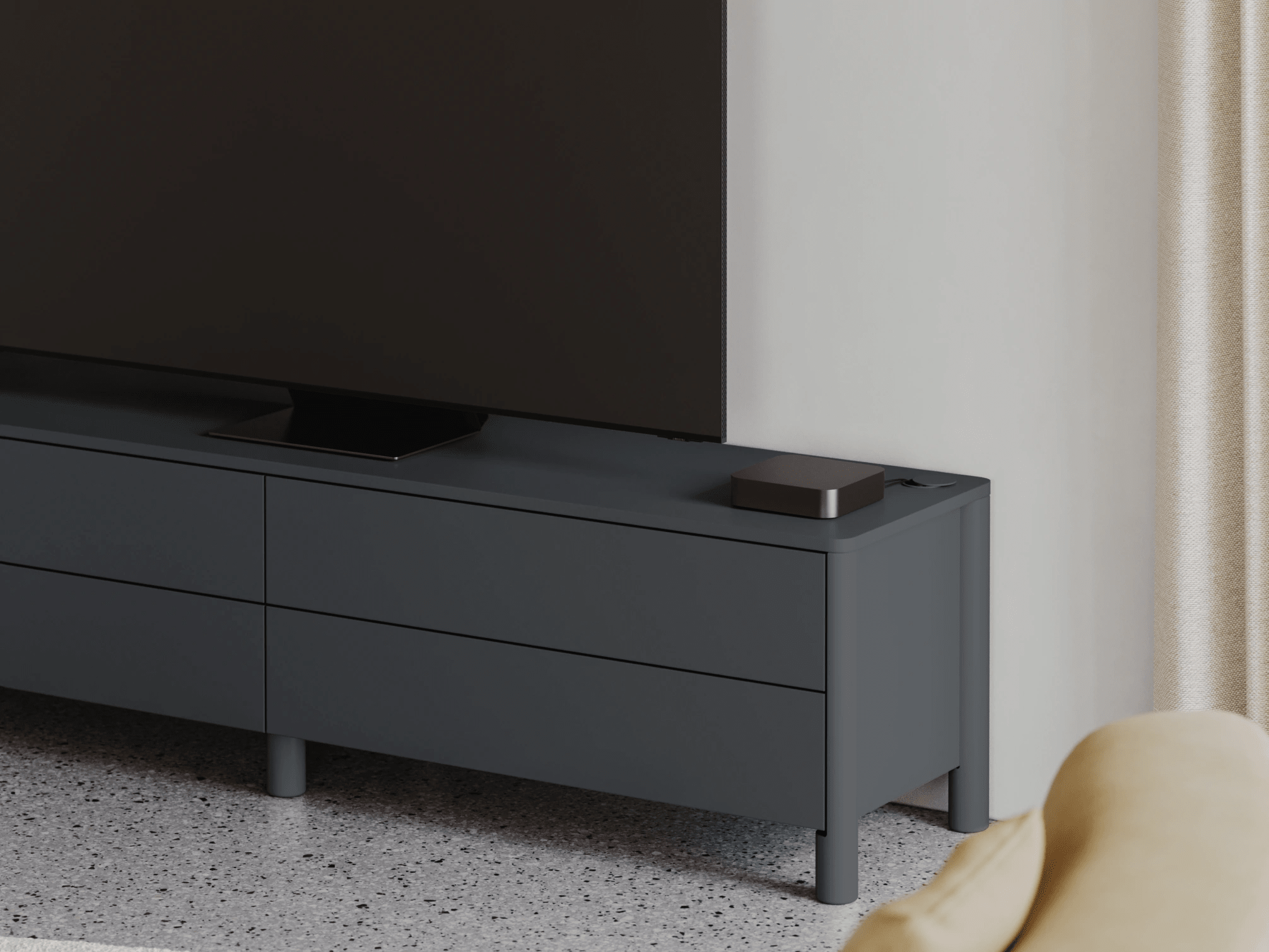 Meuble Tv en Graphite avec Tiroirs Externes 3