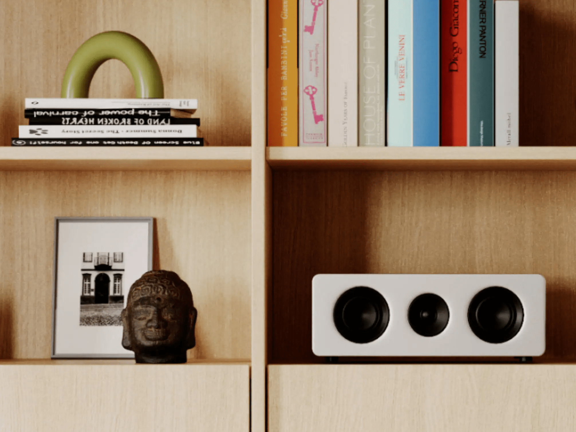 Wall Storage in Light Wood Effect with Internal Drawers 2