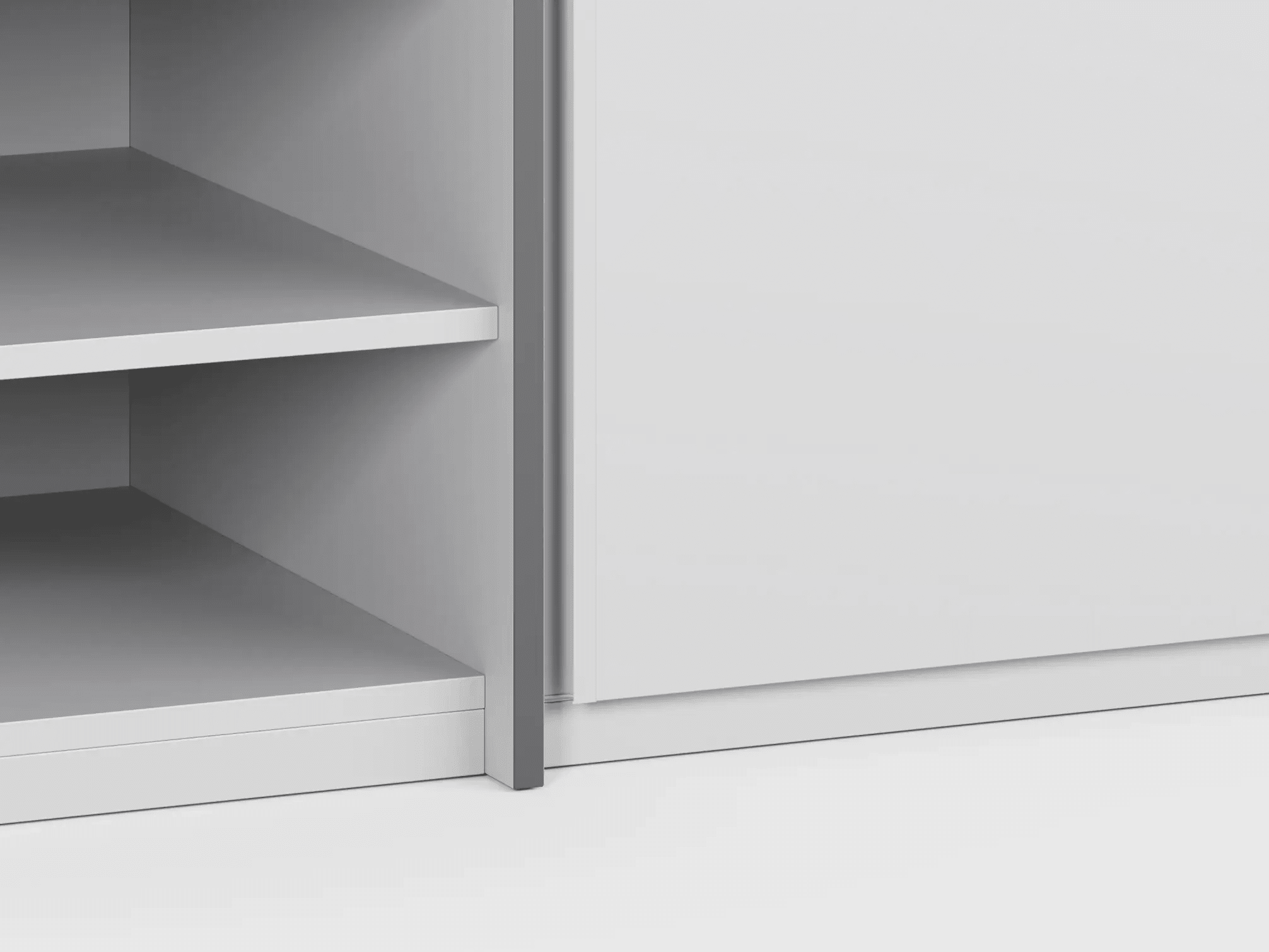 Wall Storage in Grey with External Drawers 4