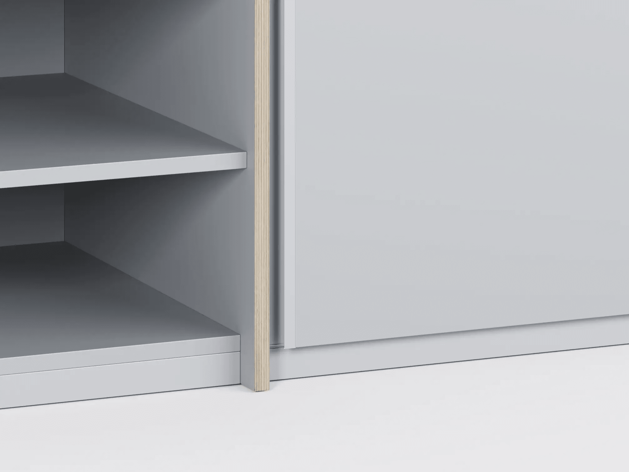 Wall Storage in Grey with External Drawers 4