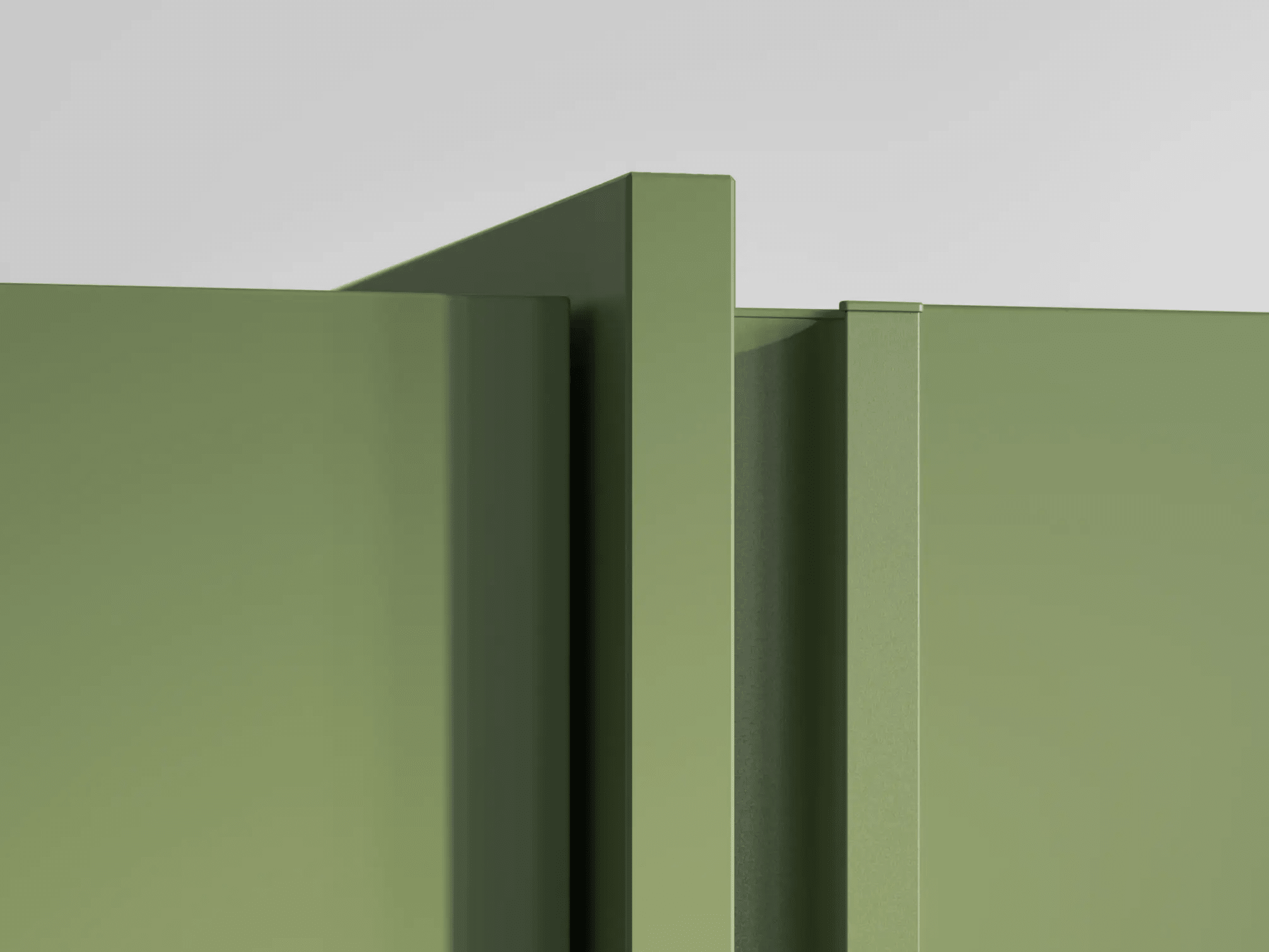 Wall Storage in Green with Internal Drawers 8