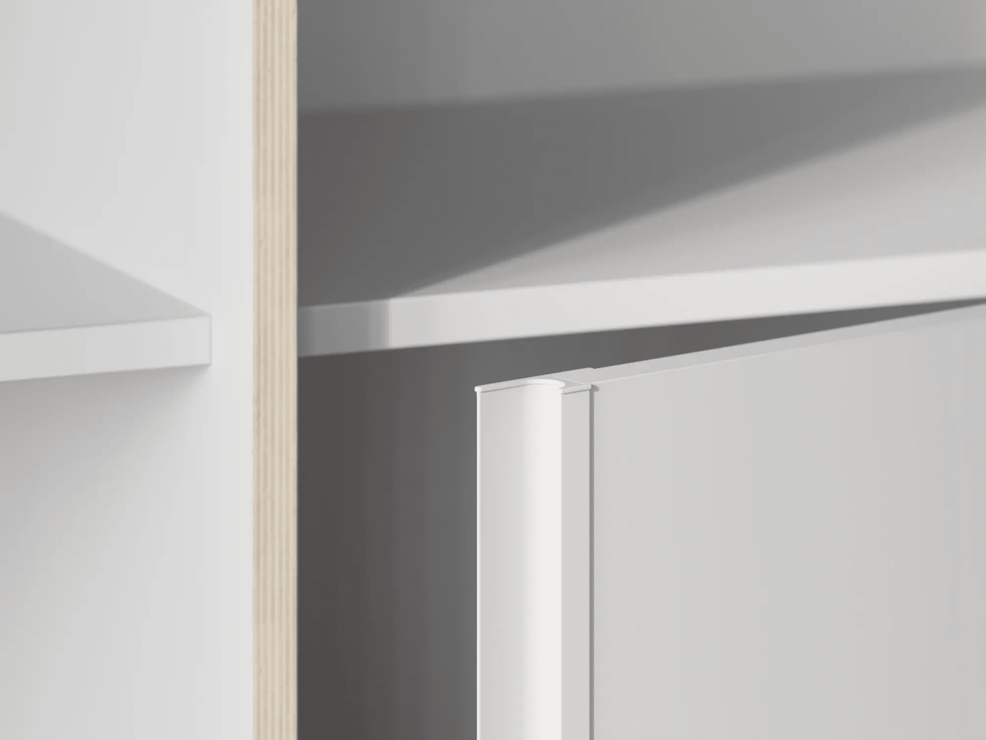 Wall Storage in White with Rail 6