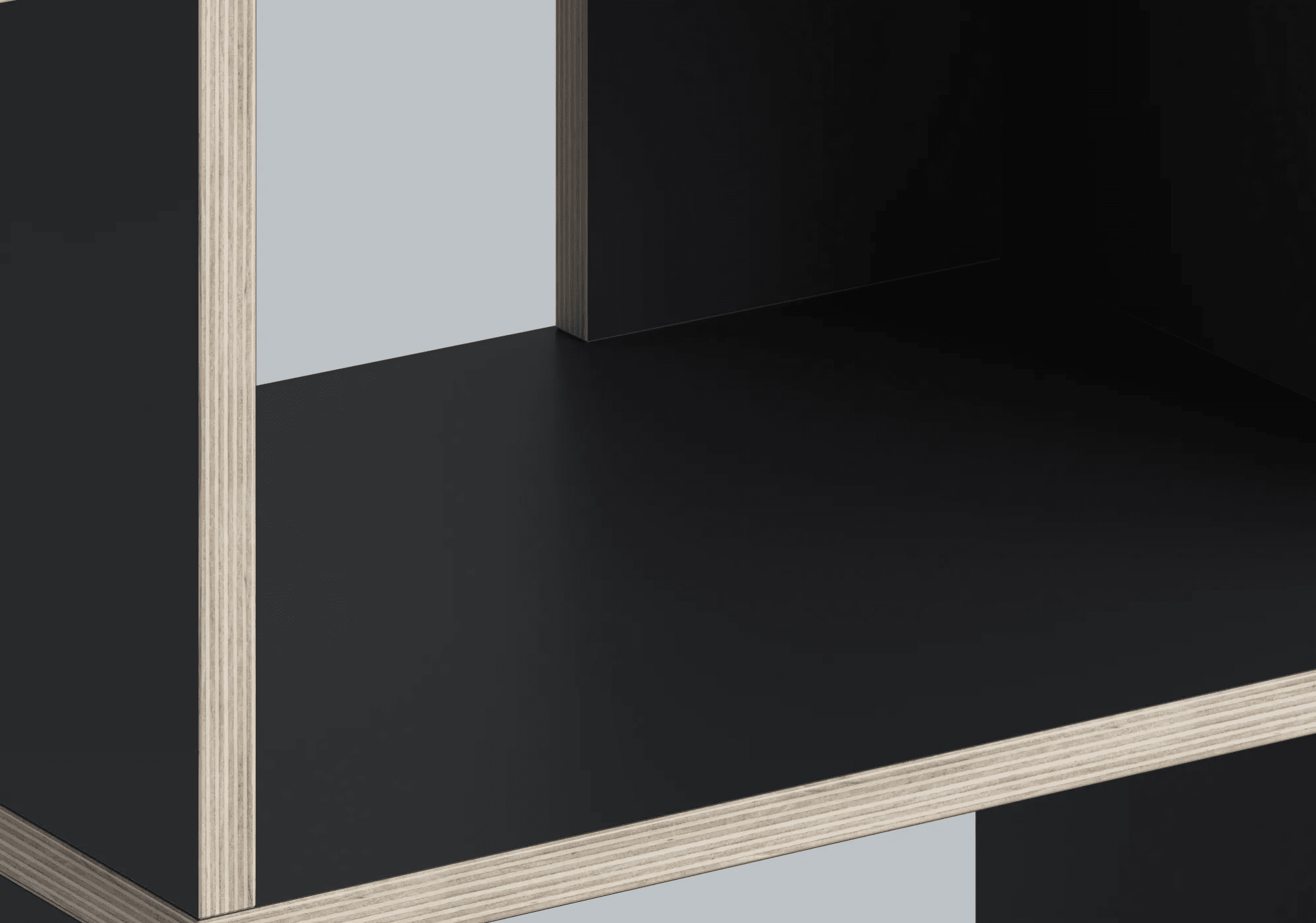 Wall Storage in Black with Doors 7