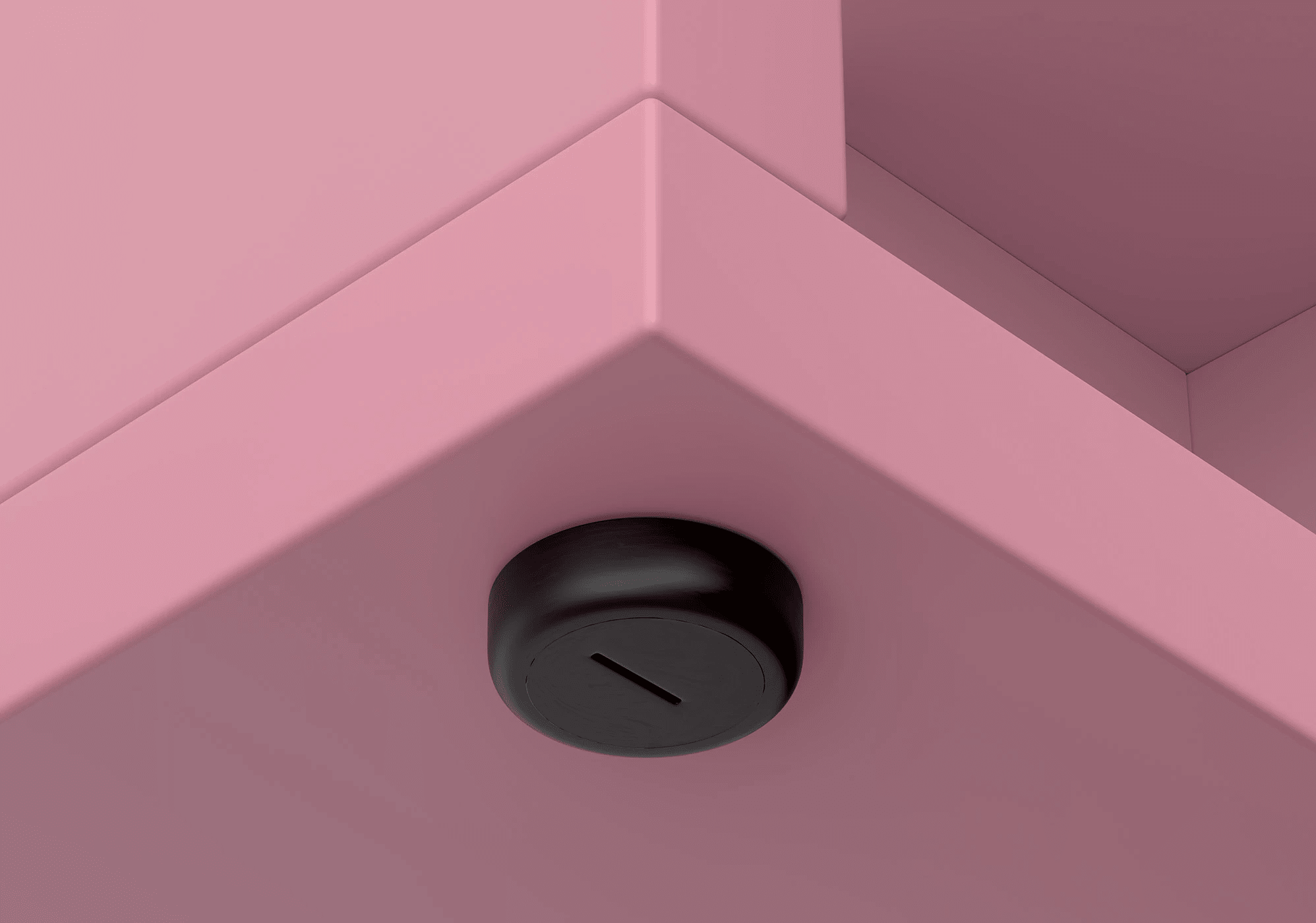 Regalsystem in Reisinger Pink mit Türen und Schubladen 4