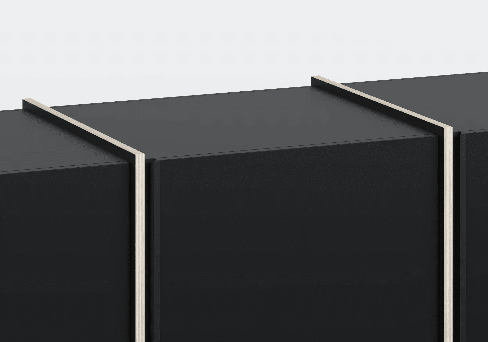 Wardrobe in Black with Rail 6