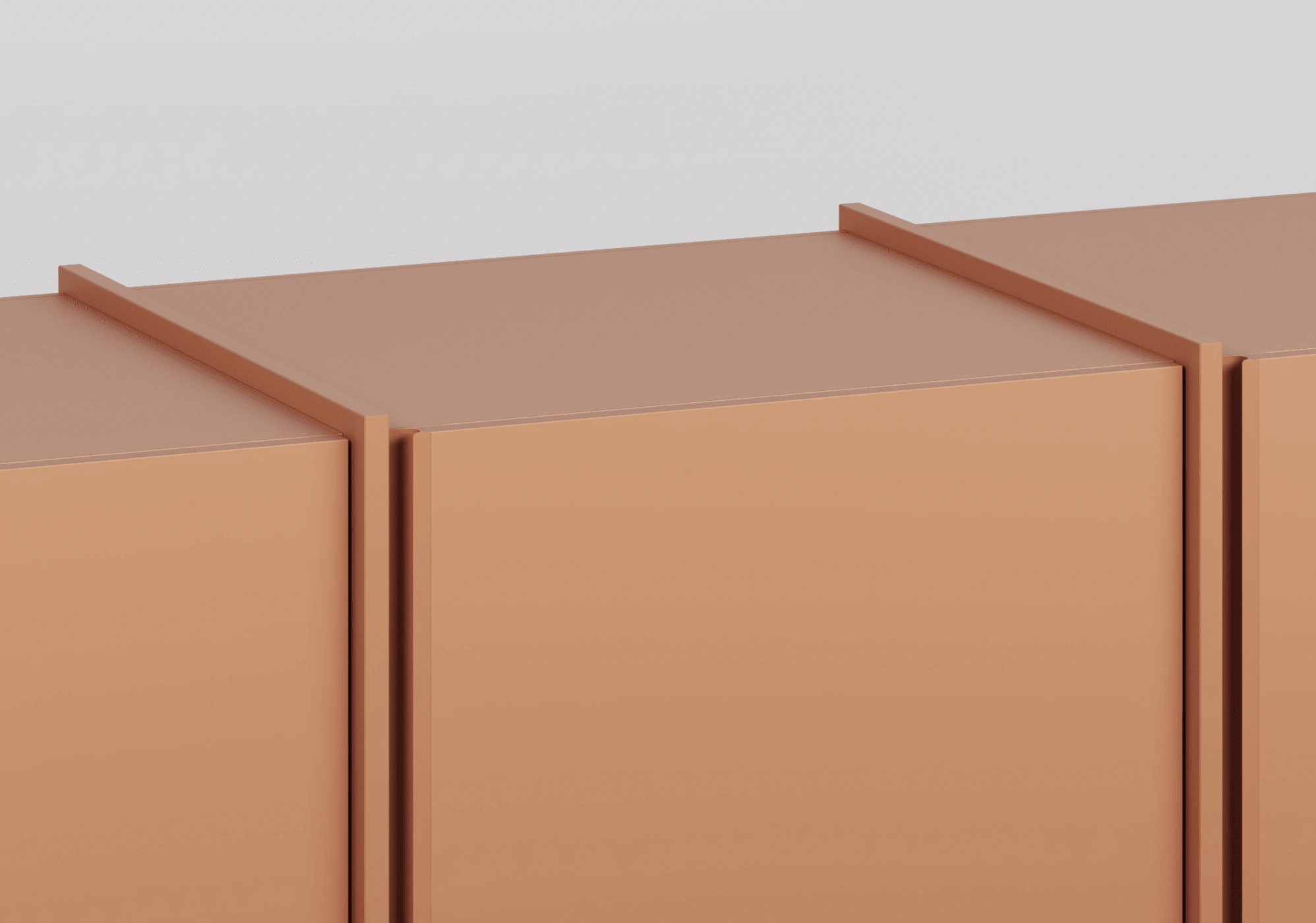 Wysoka Szeroka z 3 drzwiami szafa brązowa z szufladami wewnętrznymi oraz drążkiem - 277x237x42cm 6