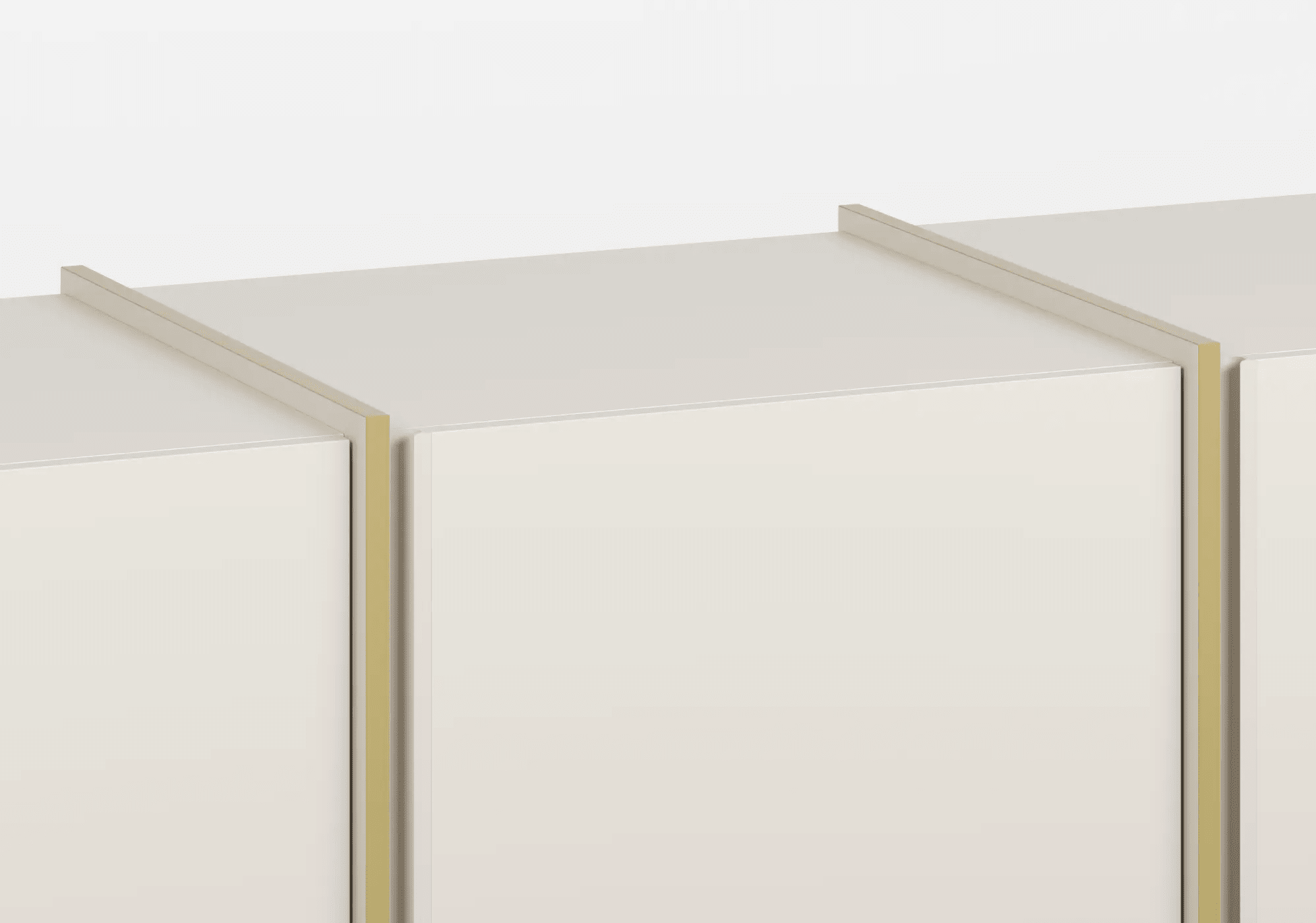 Szeroka z 3 drzwiami szafa piaskowy beż + musztardowy z szufladami wewnętrznymi oraz drążkiem - 290x167x42cm 6