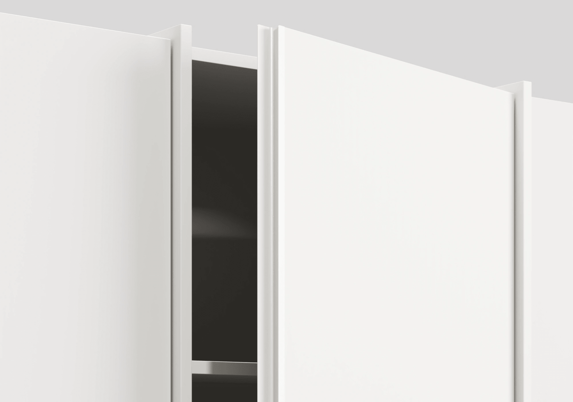 Wysoka Szeroka z 5 drzwiami szafa biały z szufladami wewnętrznymi oraz drążkiem - 355x237x42cm 7