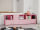 Deep Reisinger Pink Sideboard with Doors, Backpanels and Cable Management - 125x83x40cm 1