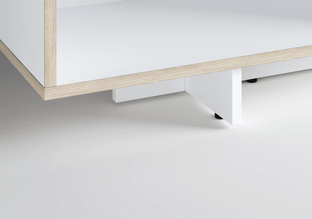 Bedside Table White Plywood