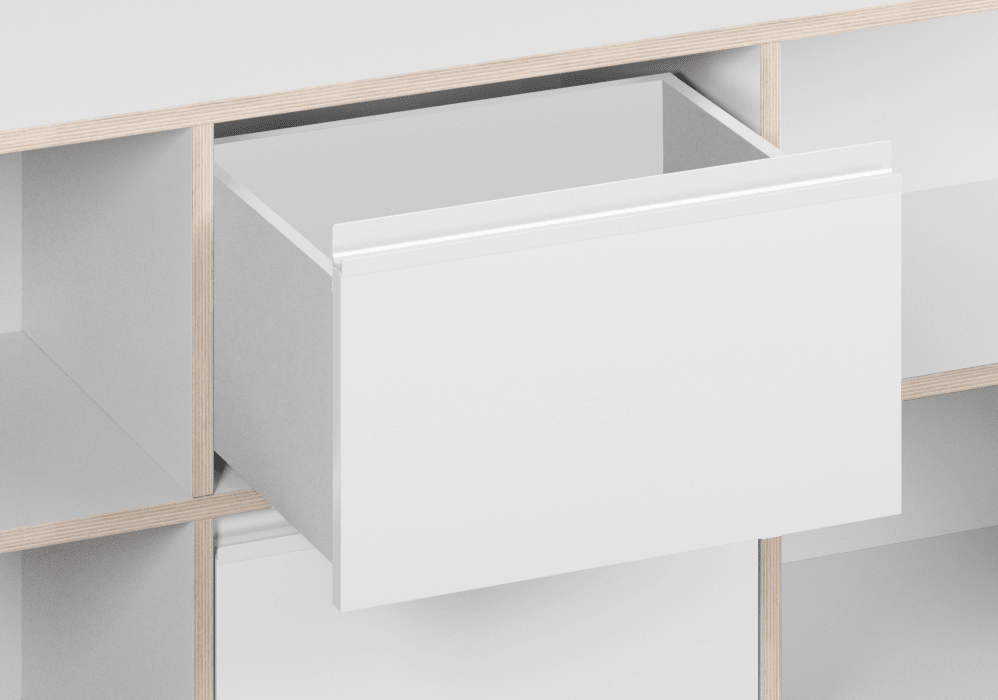 Bedside Table White Plywood