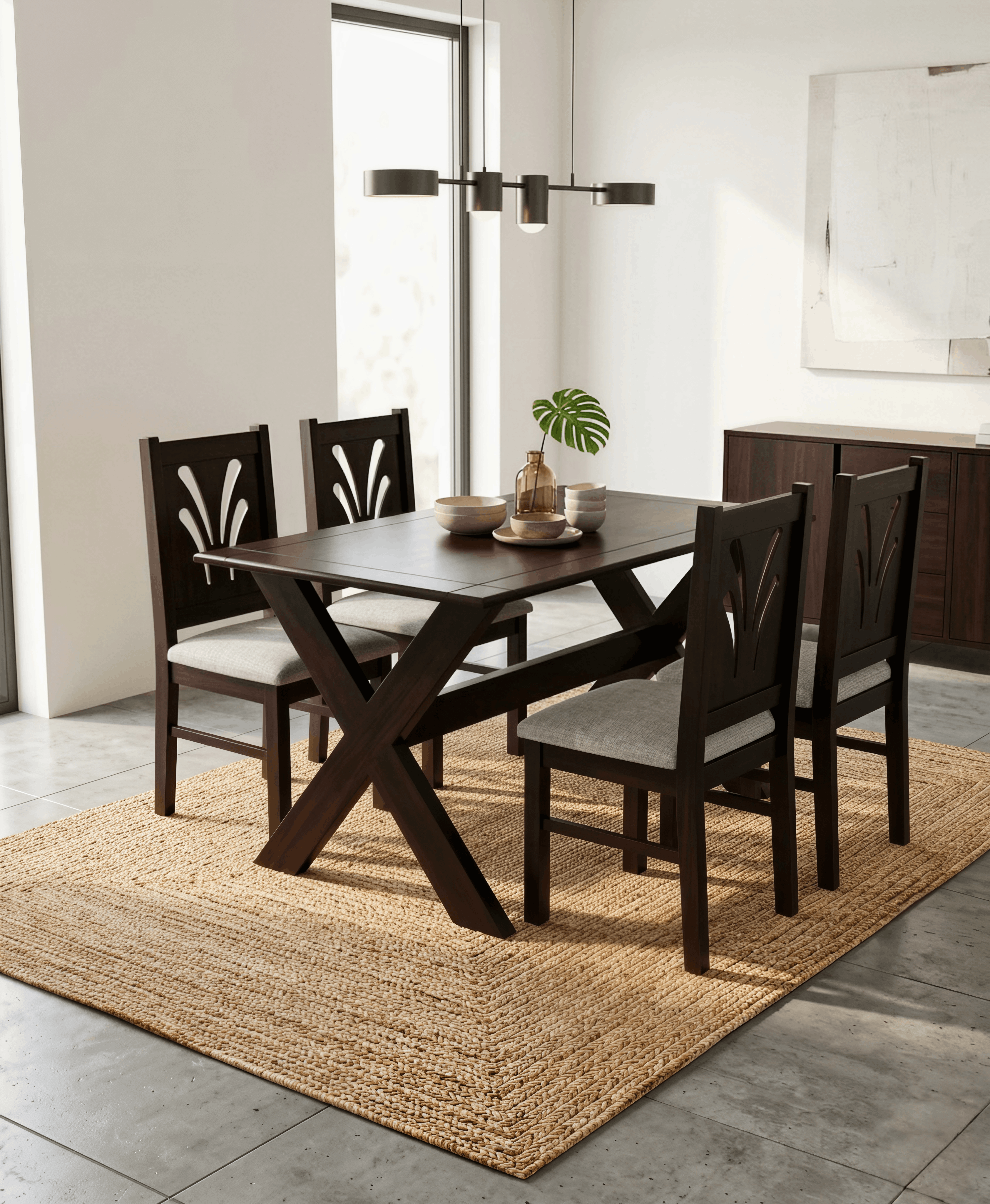 Modern Wooden Dining Table Set