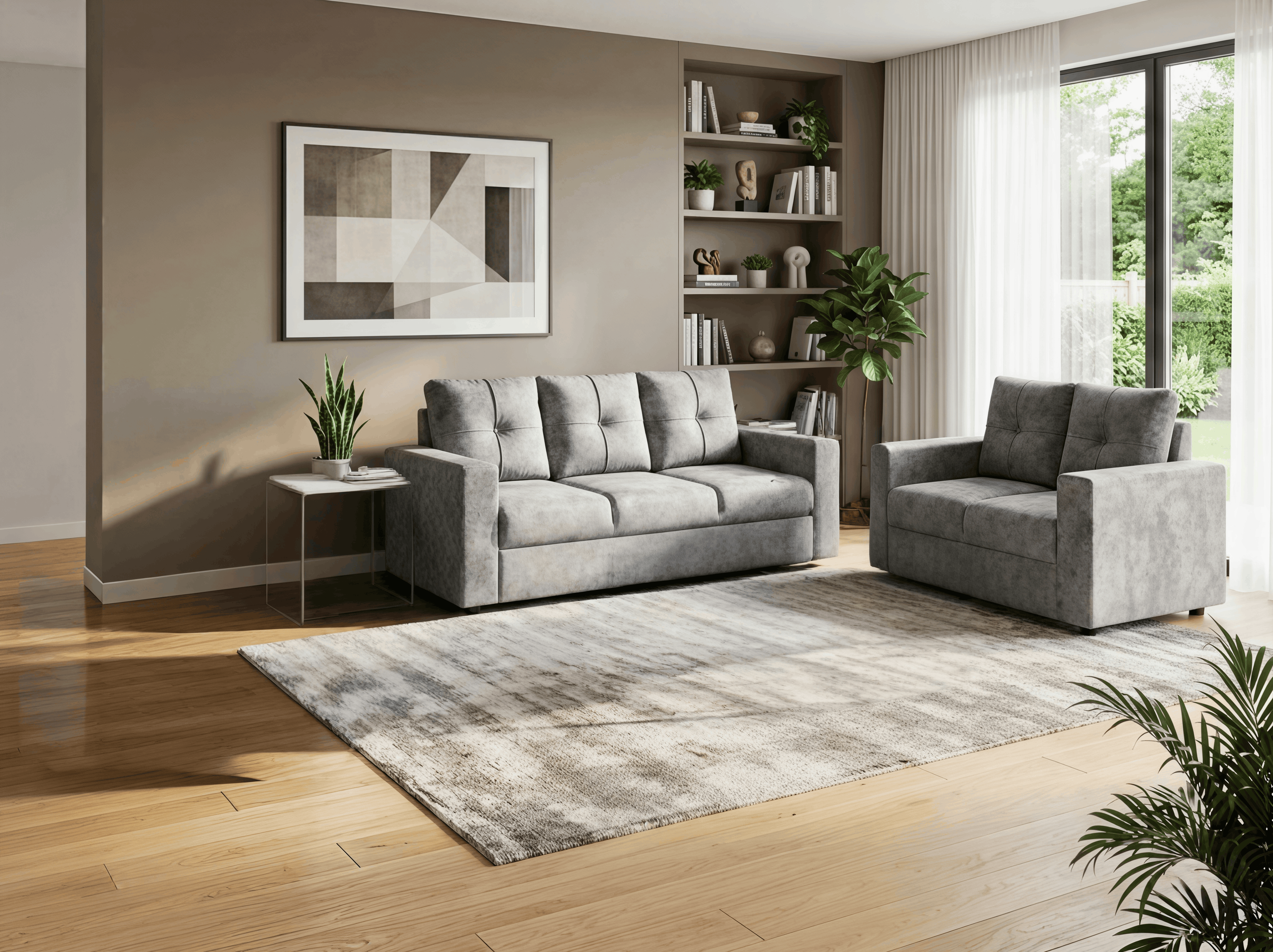 Modern Grey Sofa Set