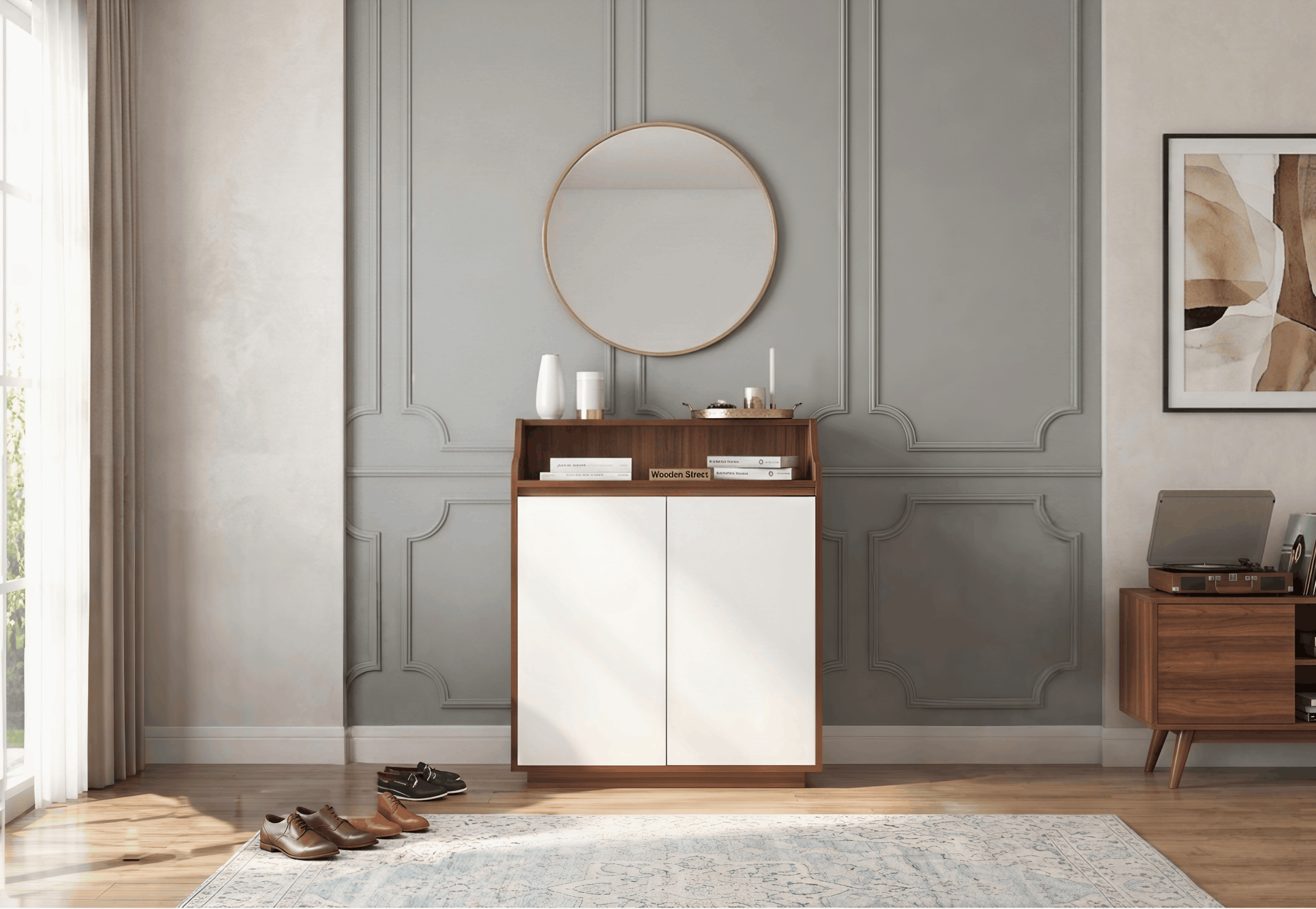 Modern Wooden Shoe Cabinet