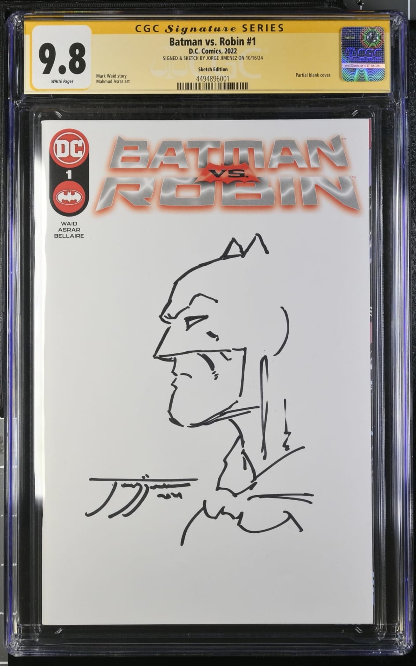 E.T.　サインフォト　アート　直筆サイン　額装　スピルバーグ　シネマギャラリー Batman vs. Robin #1 CGC, signed by Jorge Jimenez | Raremarq