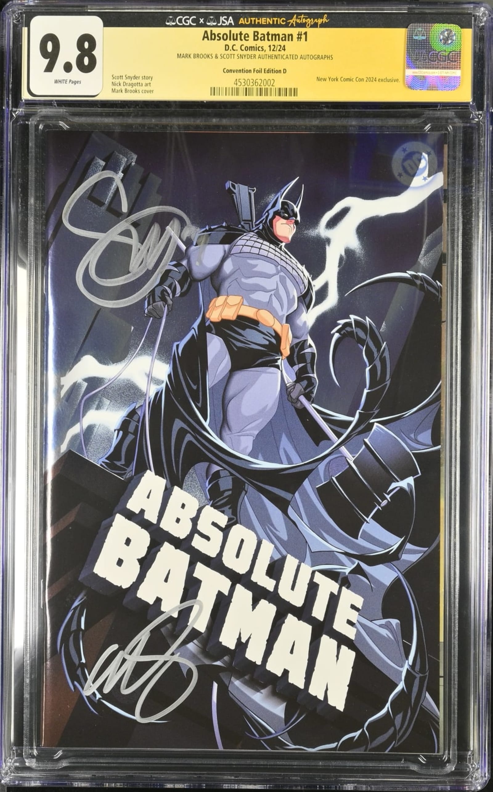 Absolute Batman #1 CGC 9.8 CGCxJSA | Graded Comics | Raremarq