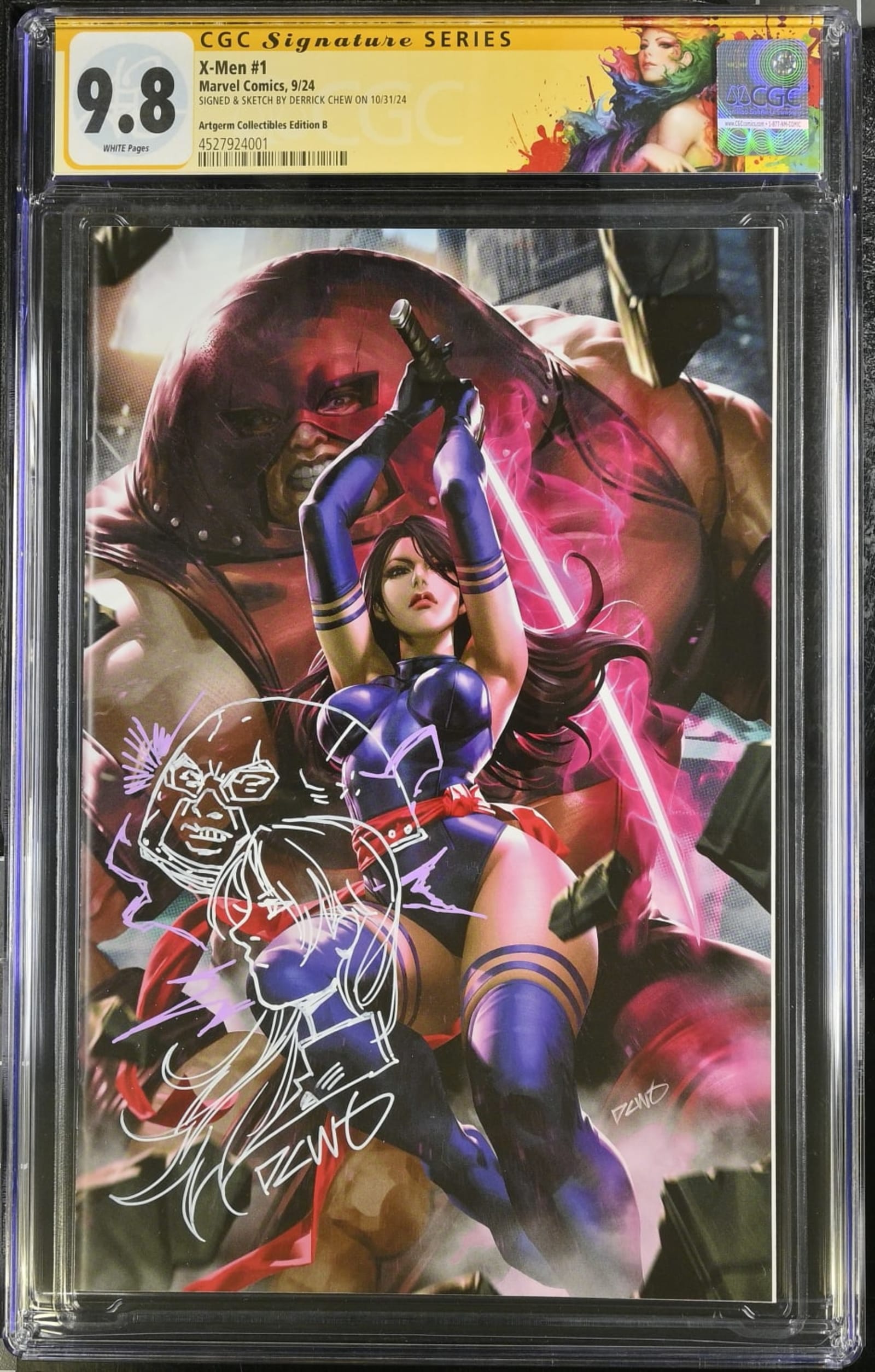 マーベルスタジオ10周年 ジークレー 版画【受注生産】 X-Men #1 CGC 9.8 Signature Series, signed by Derrick Chew | Raremarq