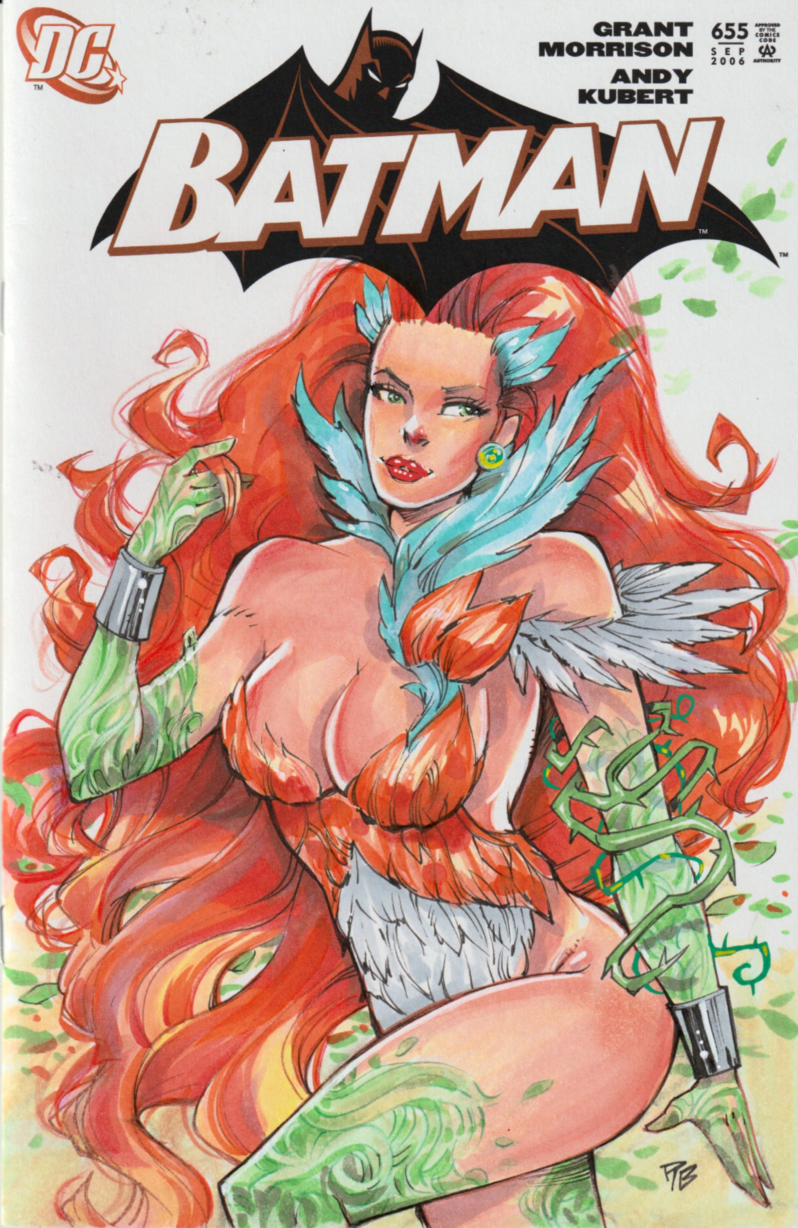 UNYX スケッチカード 1 OF 1 ポイズン・アイビー Absolute Poison Ivy Sketch Cover Sketch Covers Auction by | Raremarq